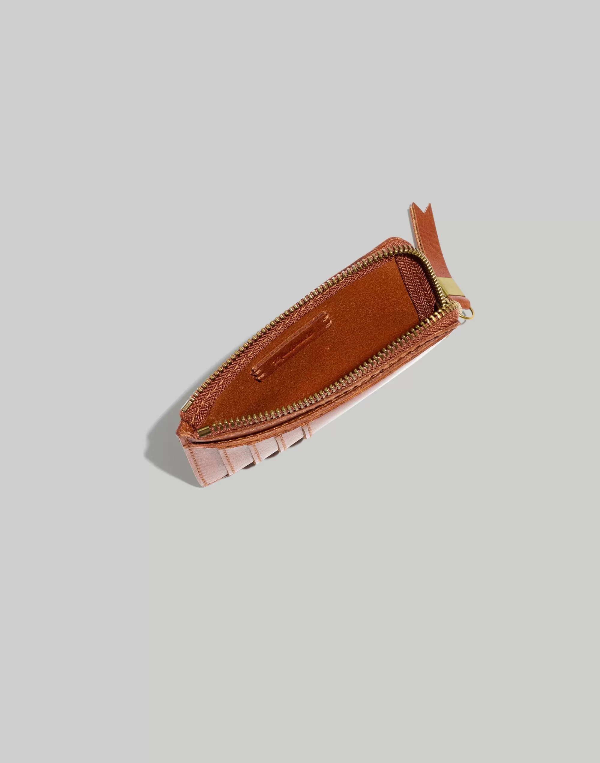 Madewell Leather Accessories>Leather Zip Card Case Wallet English Saddle