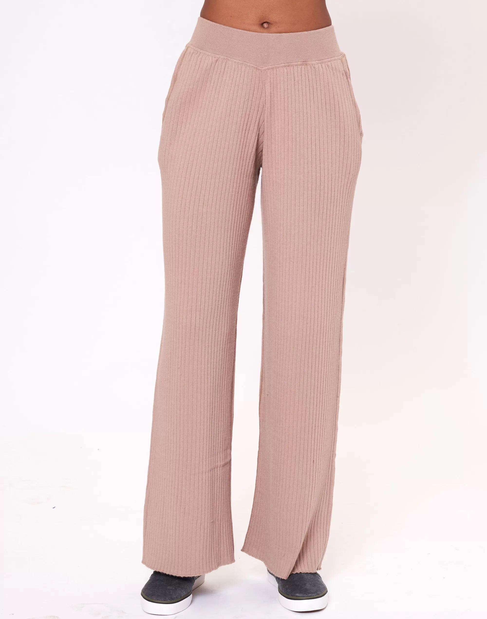 Madewell Sweatshirts & Sweatpants>Leimere Rosewood Ribbed Pant Tan