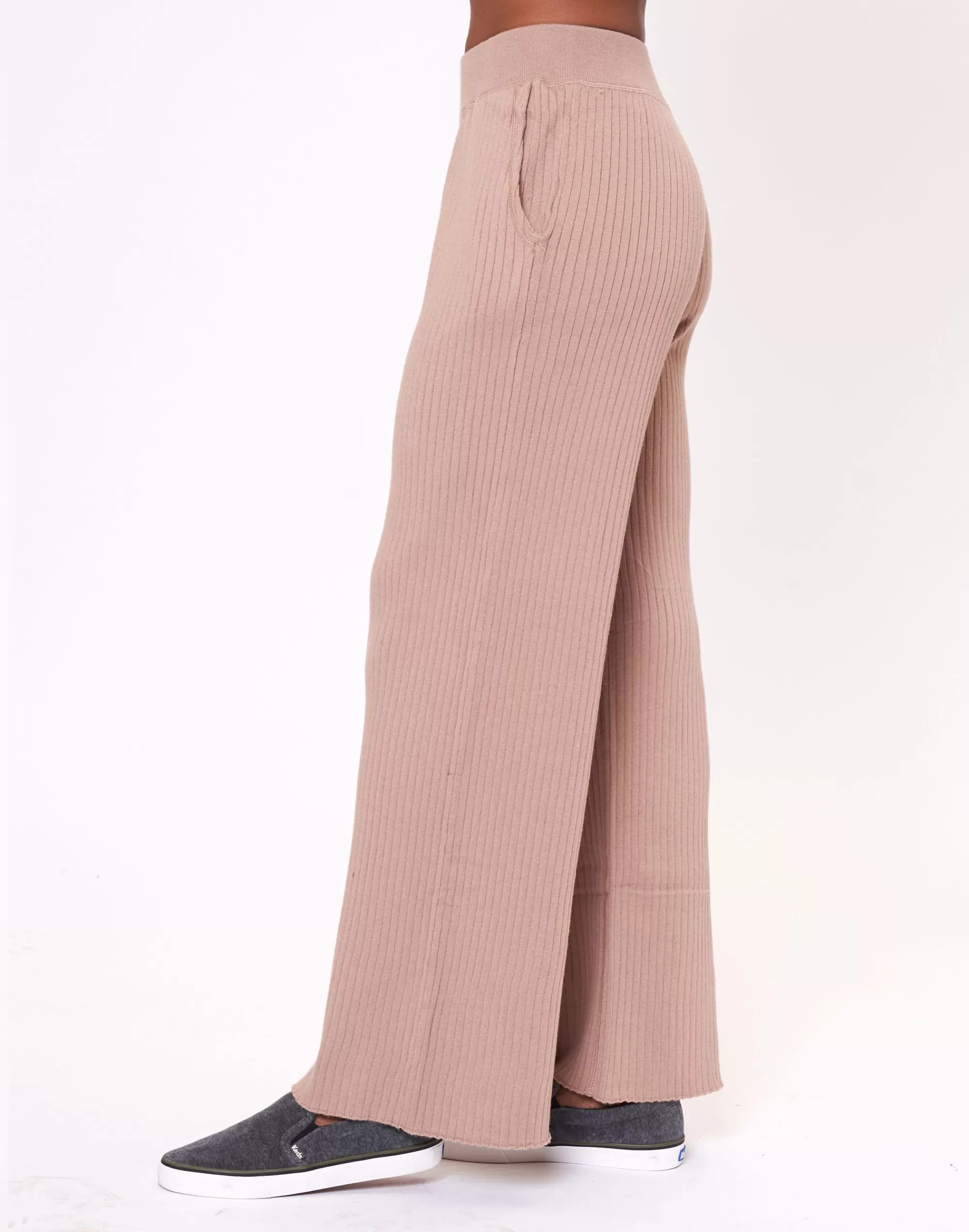 Madewell Sweatshirts & Sweatpants>Leimere Rosewood Ribbed Pant Tan