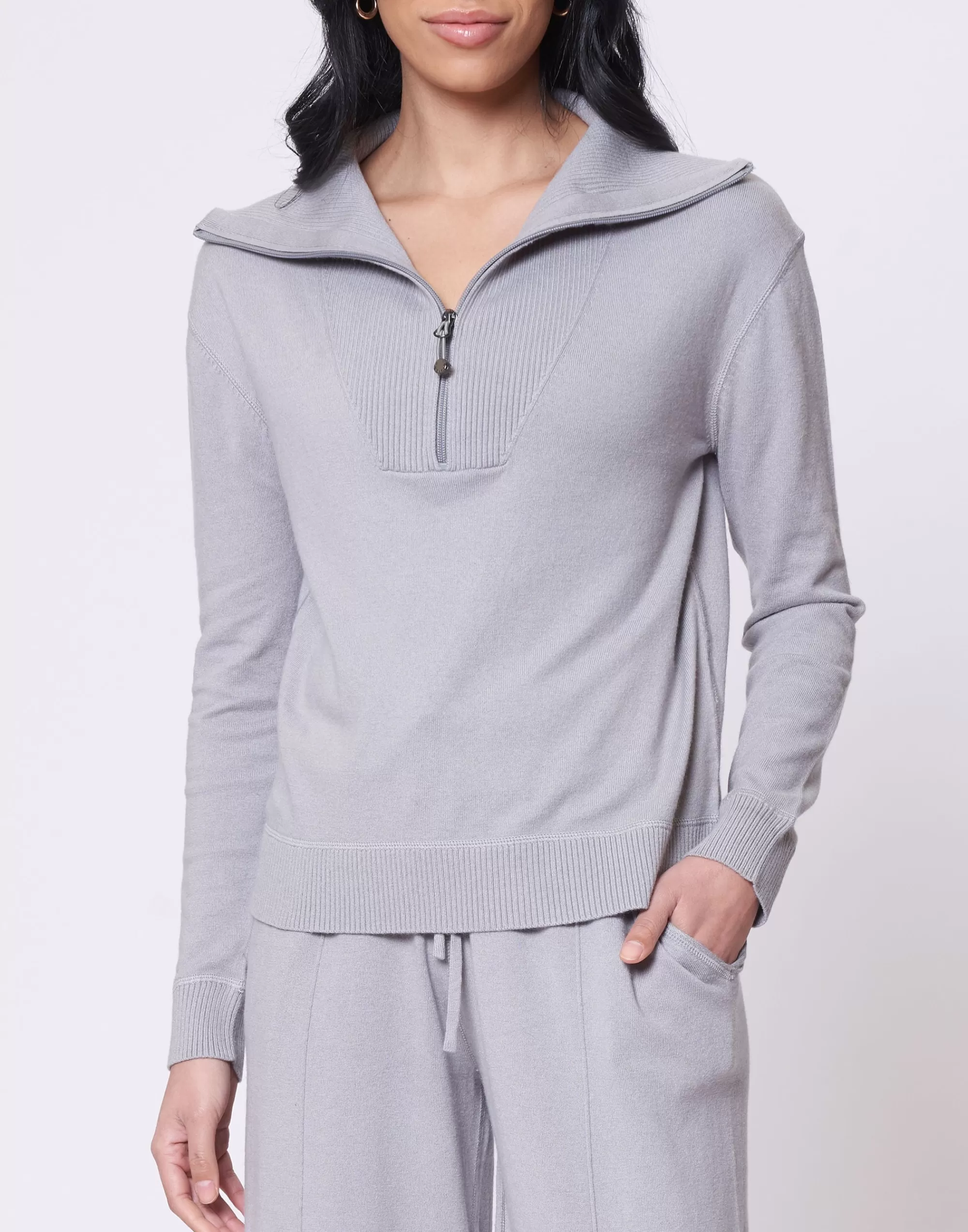 Madewell Sweatshirts & Sweatpants>Leimere Tisbury Half Zip Grey