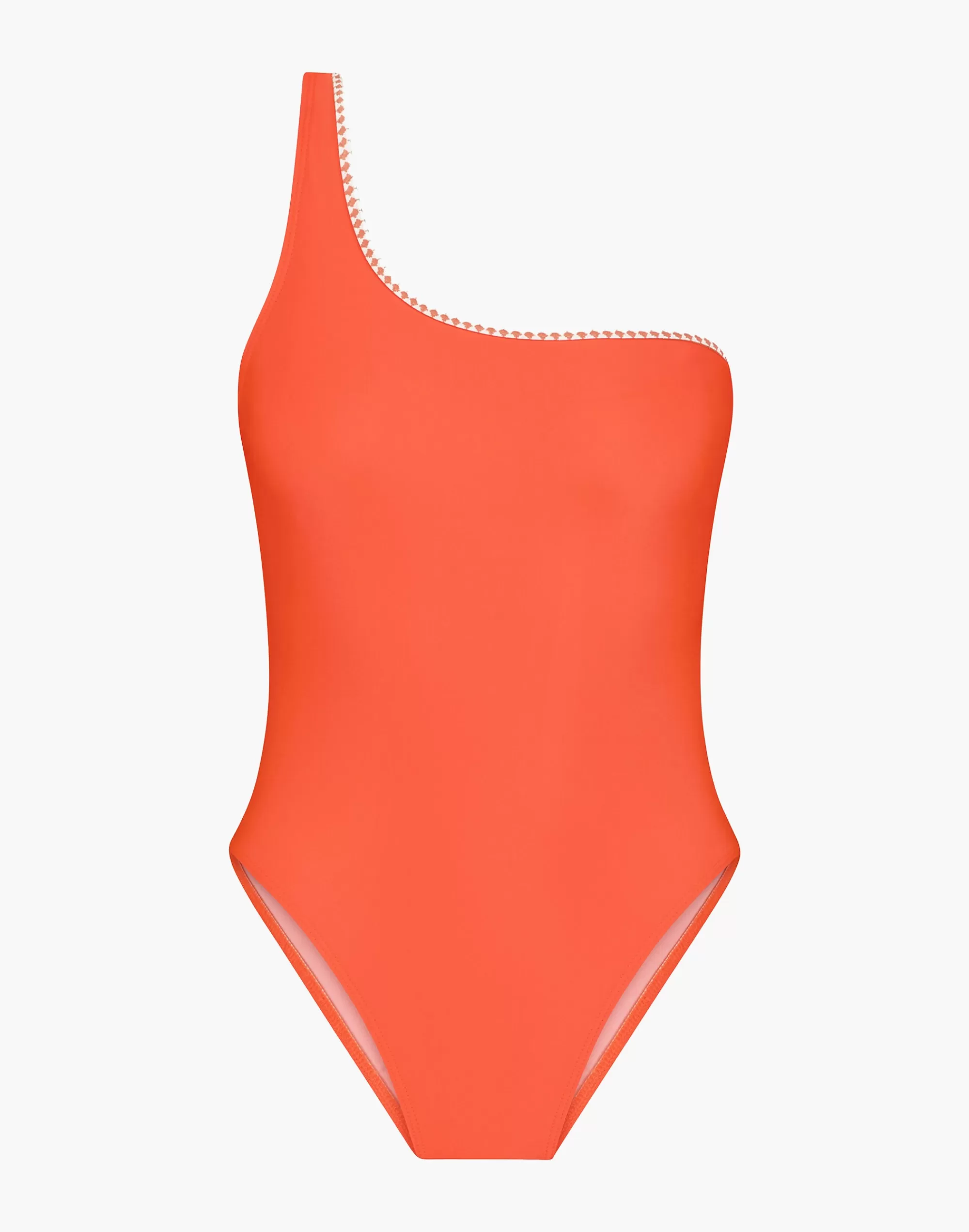 Madewell Swim>Lena One Shoulder One Piece Orange