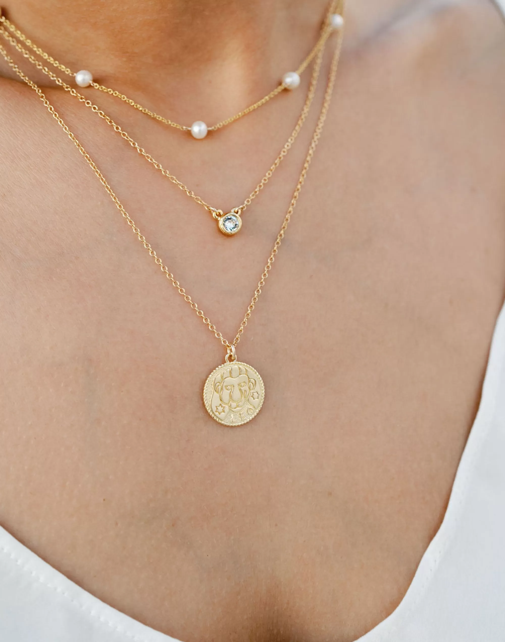 Madewell Necklaces>Leo Zodiac Necklace Gold