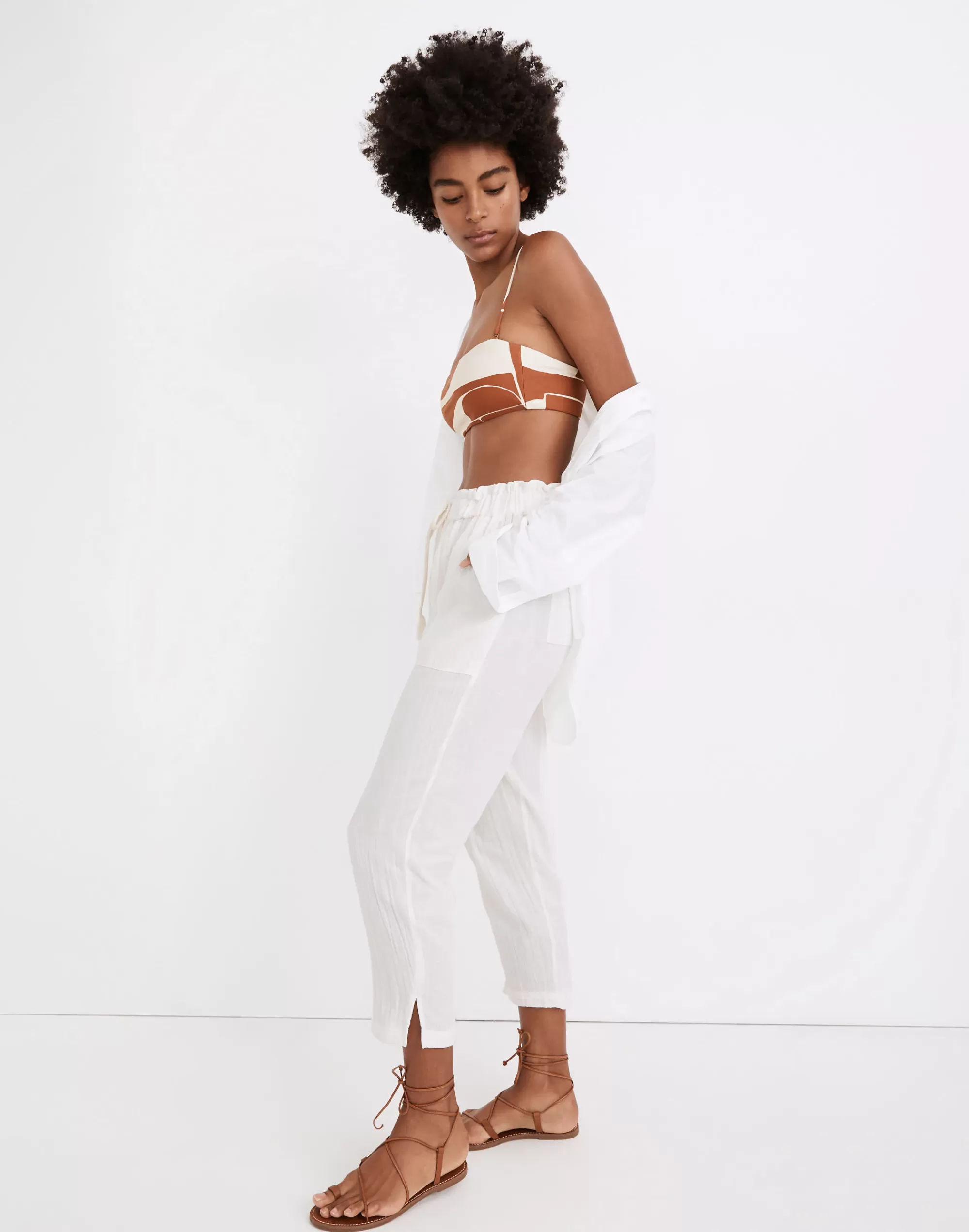 Madewell Swim>Lightestspun Beach Cover-Up Pants Lighthouse