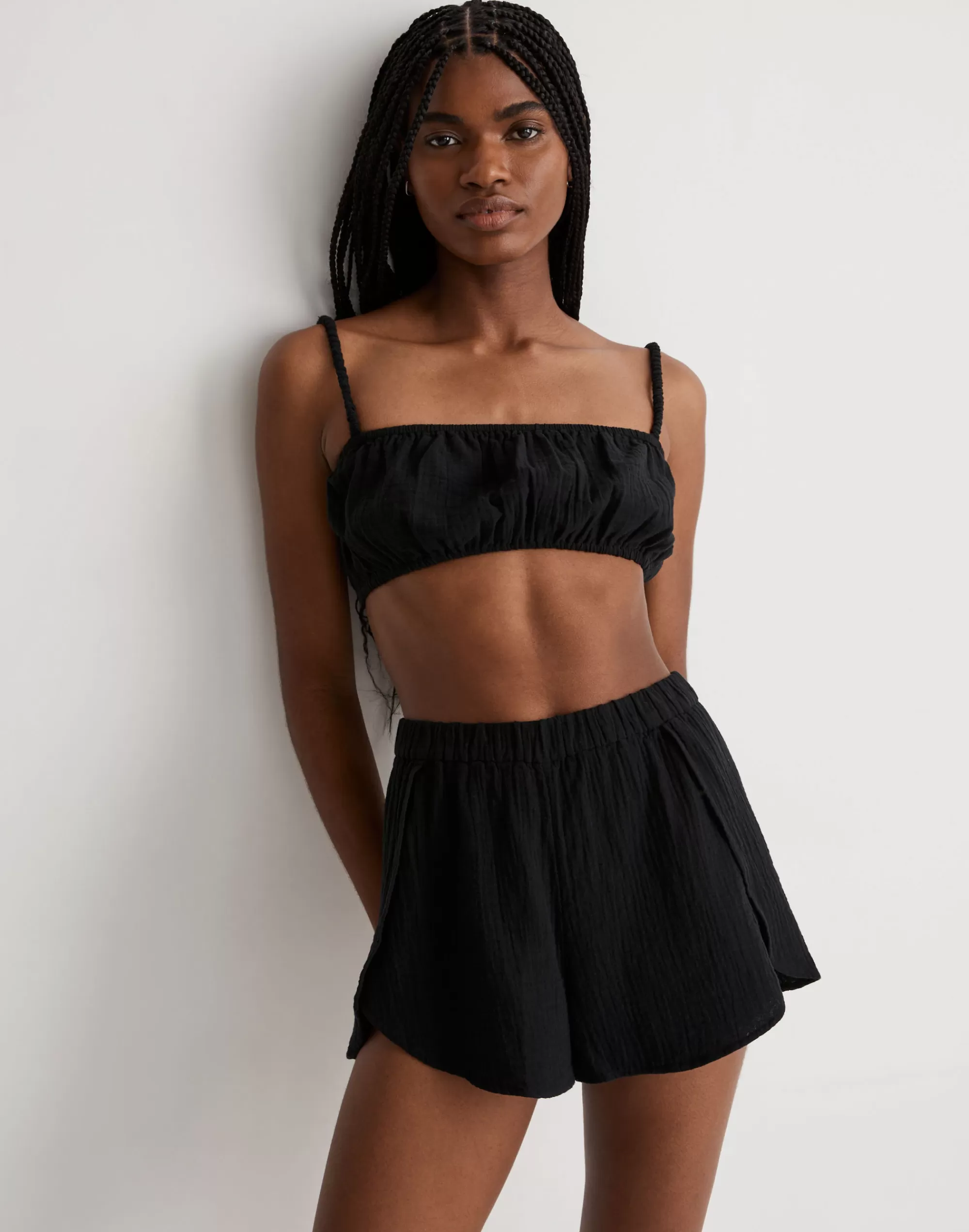 Madewell Shorts>Lightestspun Cover-Up Shorts True Black