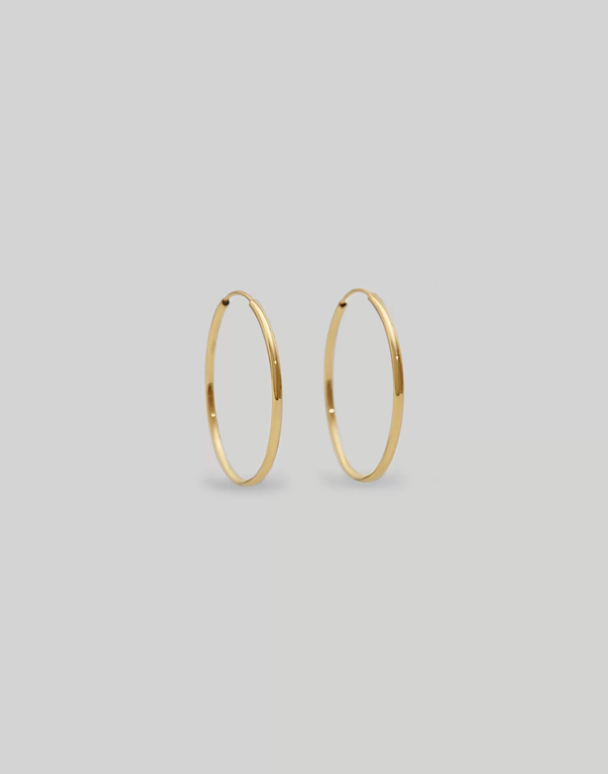 Madewell Earrings>Lightweight Hoop Earrings - Medium Gold