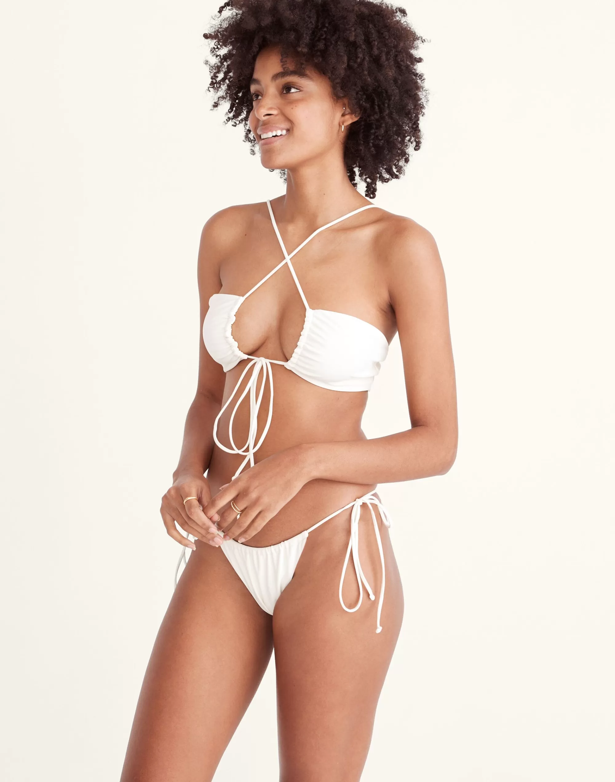 Madewell Swim>Livi Convertible Bikini Top White