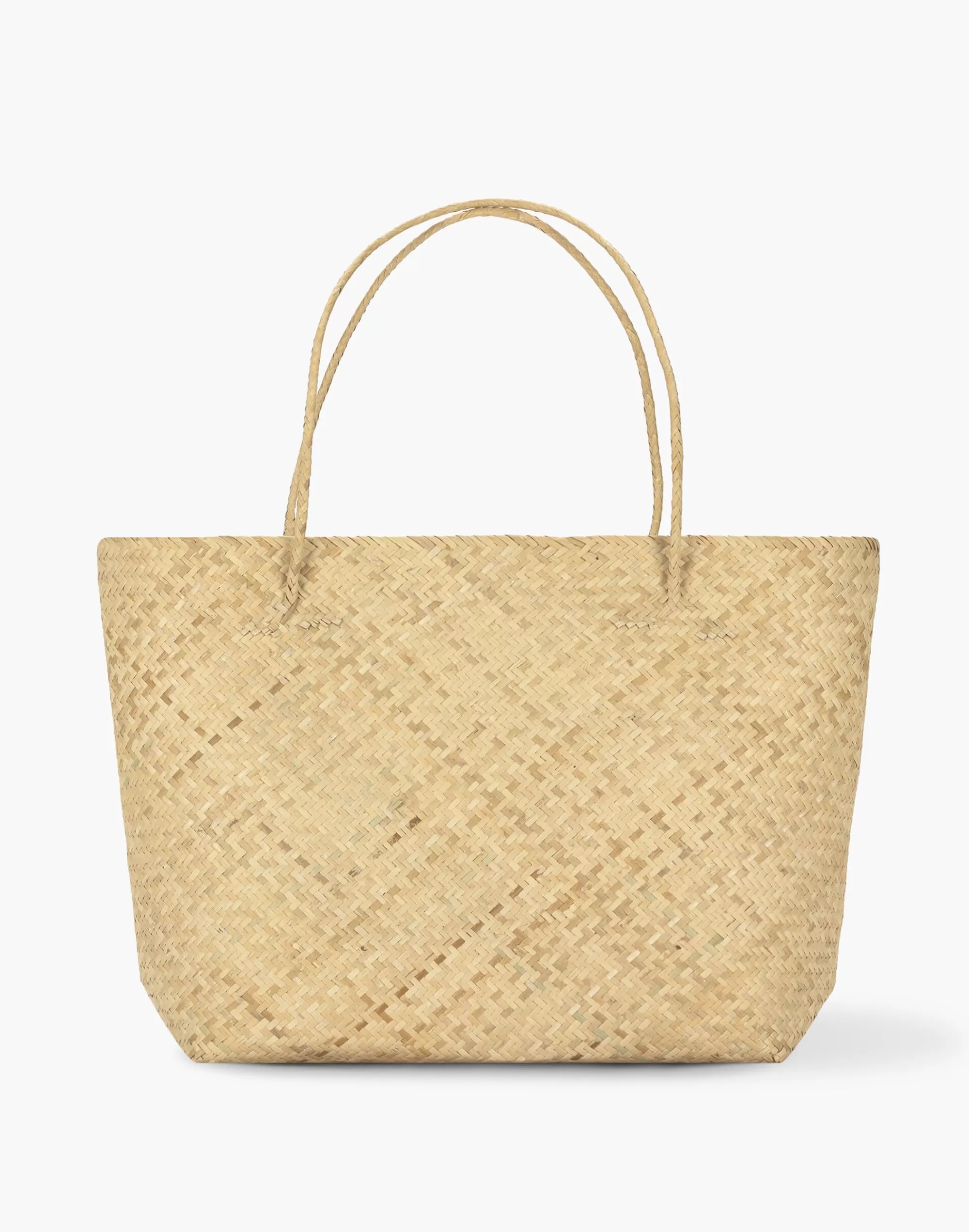 Madewell Totes>Lola Rattan Tote Bag Natural