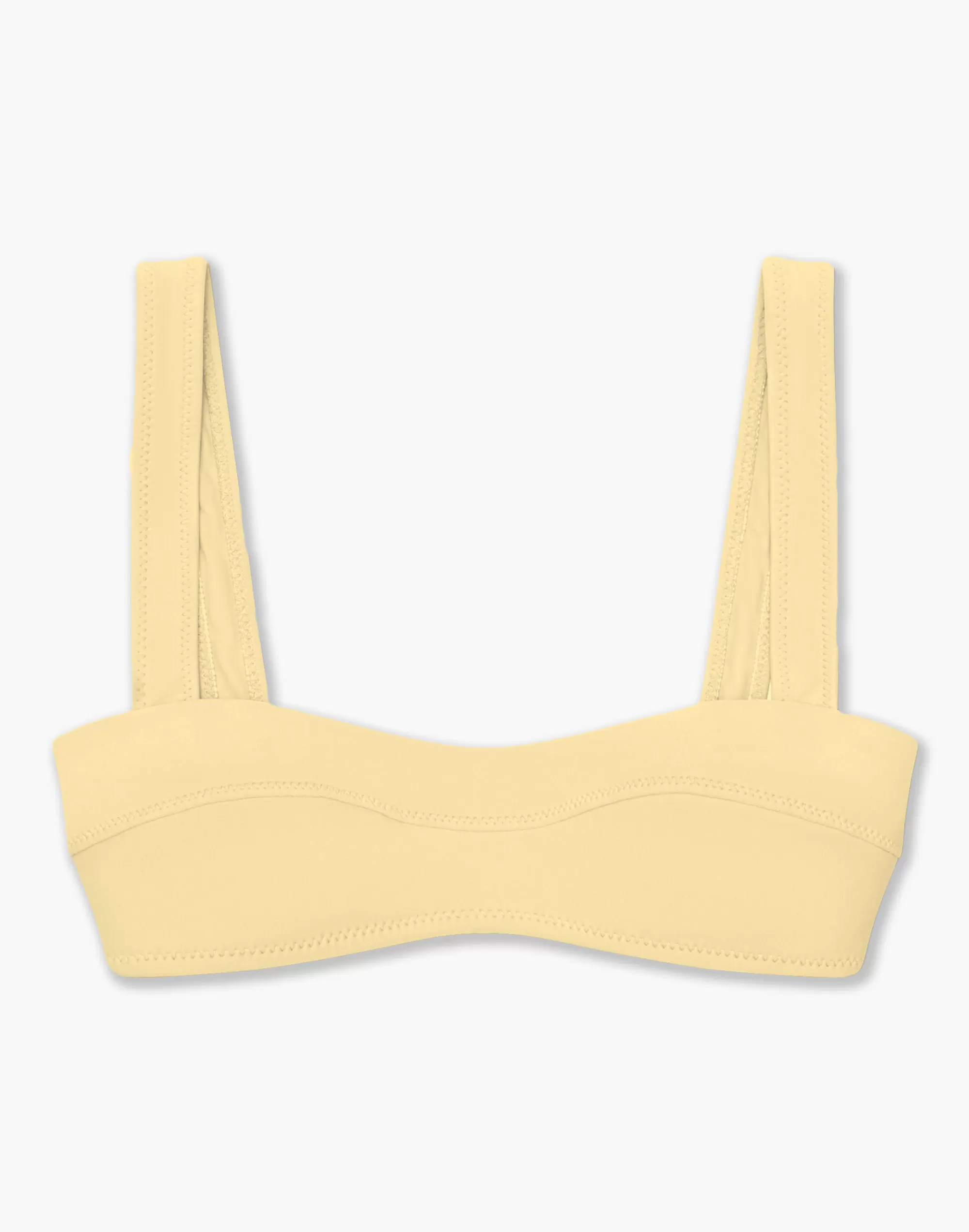 Madewell Swim>Lou Bandeau Pale Chamois