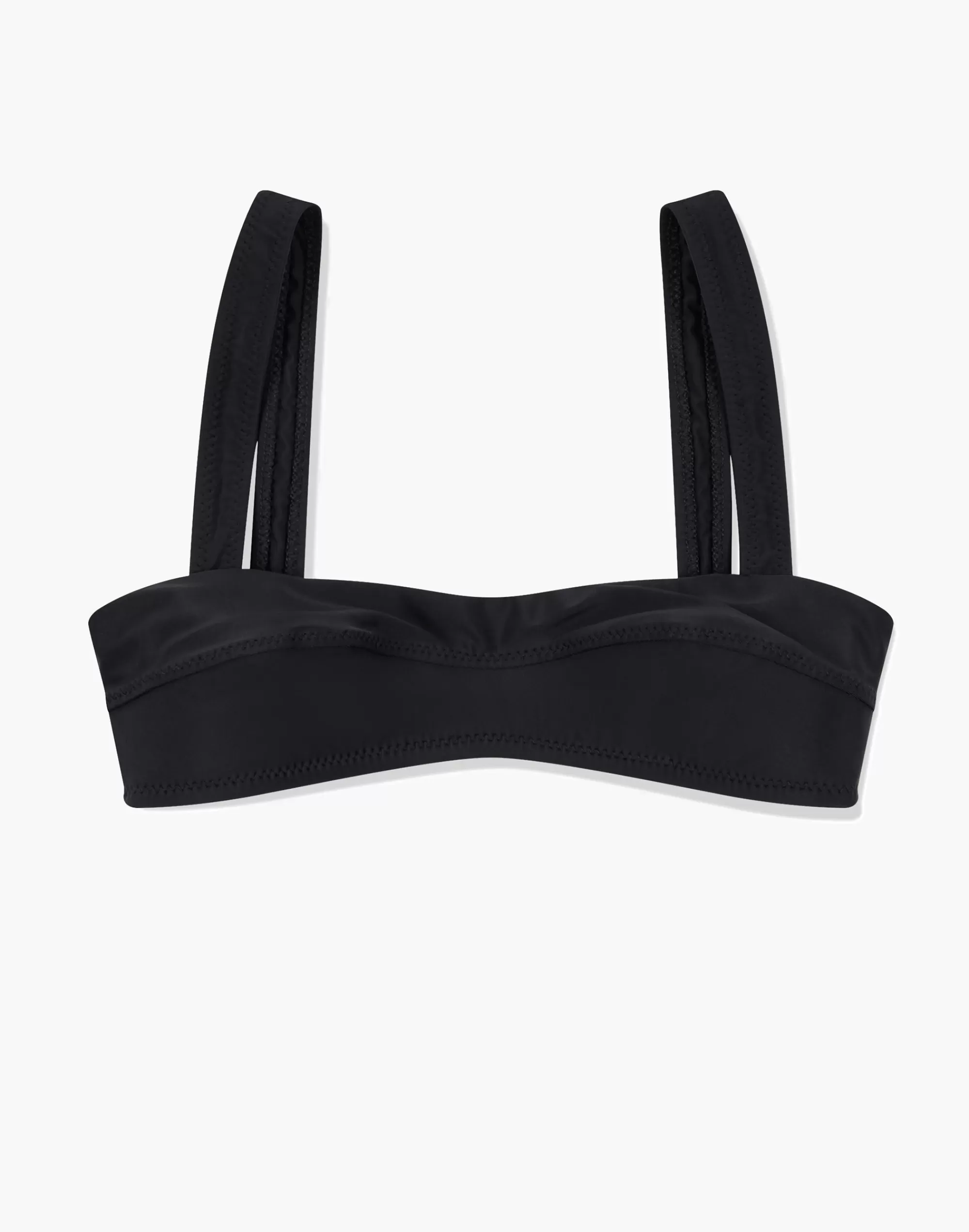 Madewell Swim>Lou Bandeau Bikini Top Black