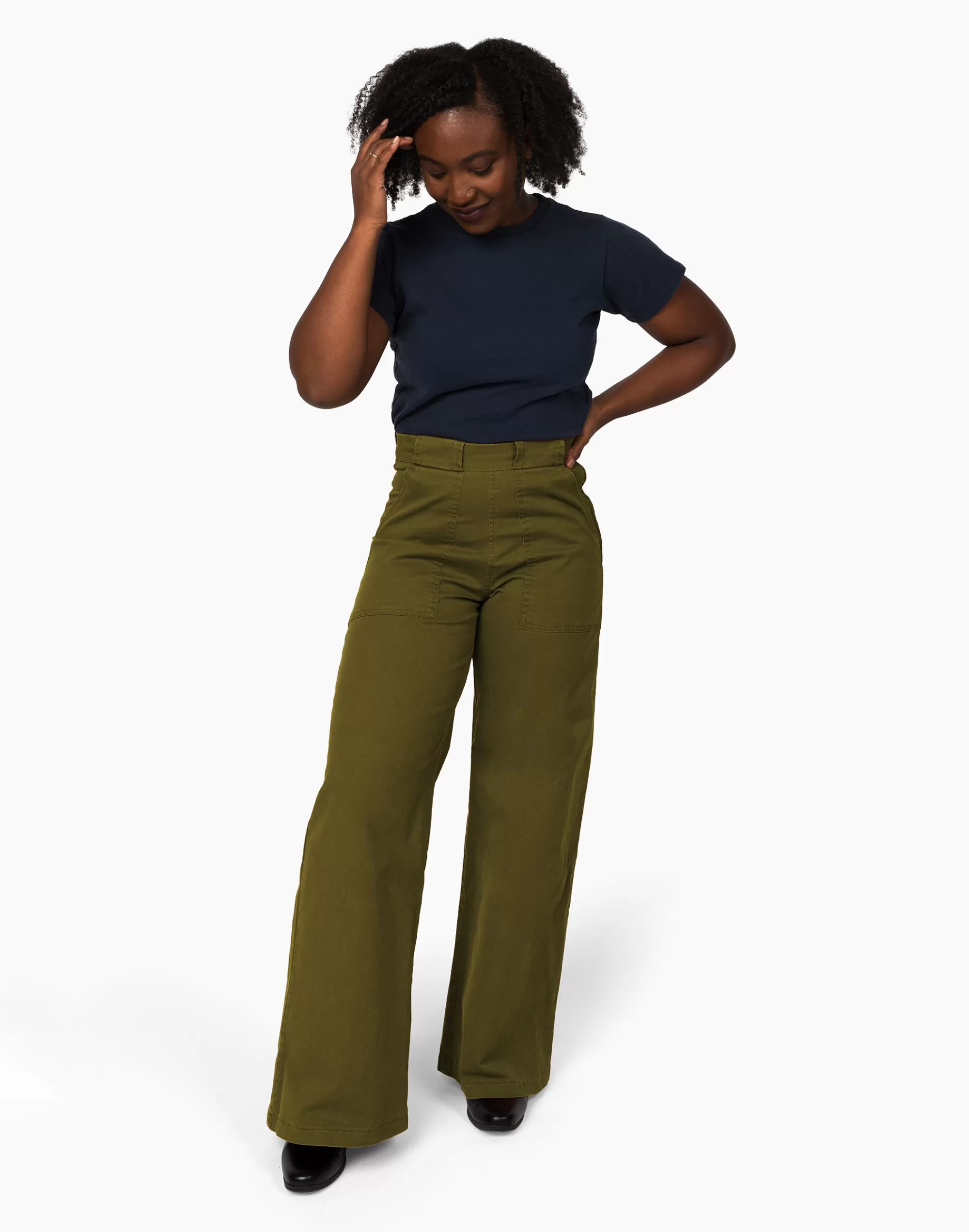 Madewell Pants>Loup Long Sabrina Pants Moss