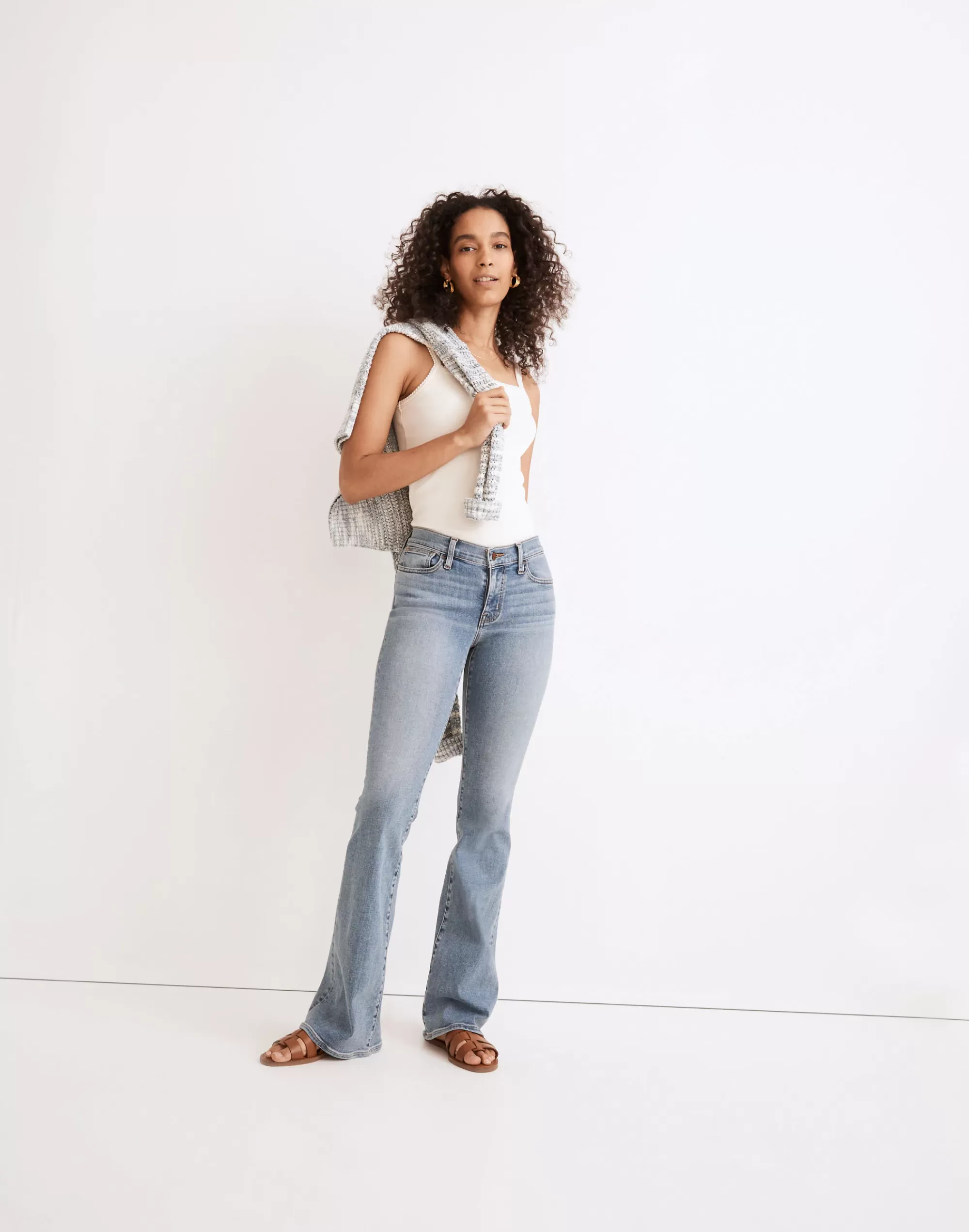 Madewell Flare Jeans>Low-Rise Skinny Flare Jeans In Kinsman Wash