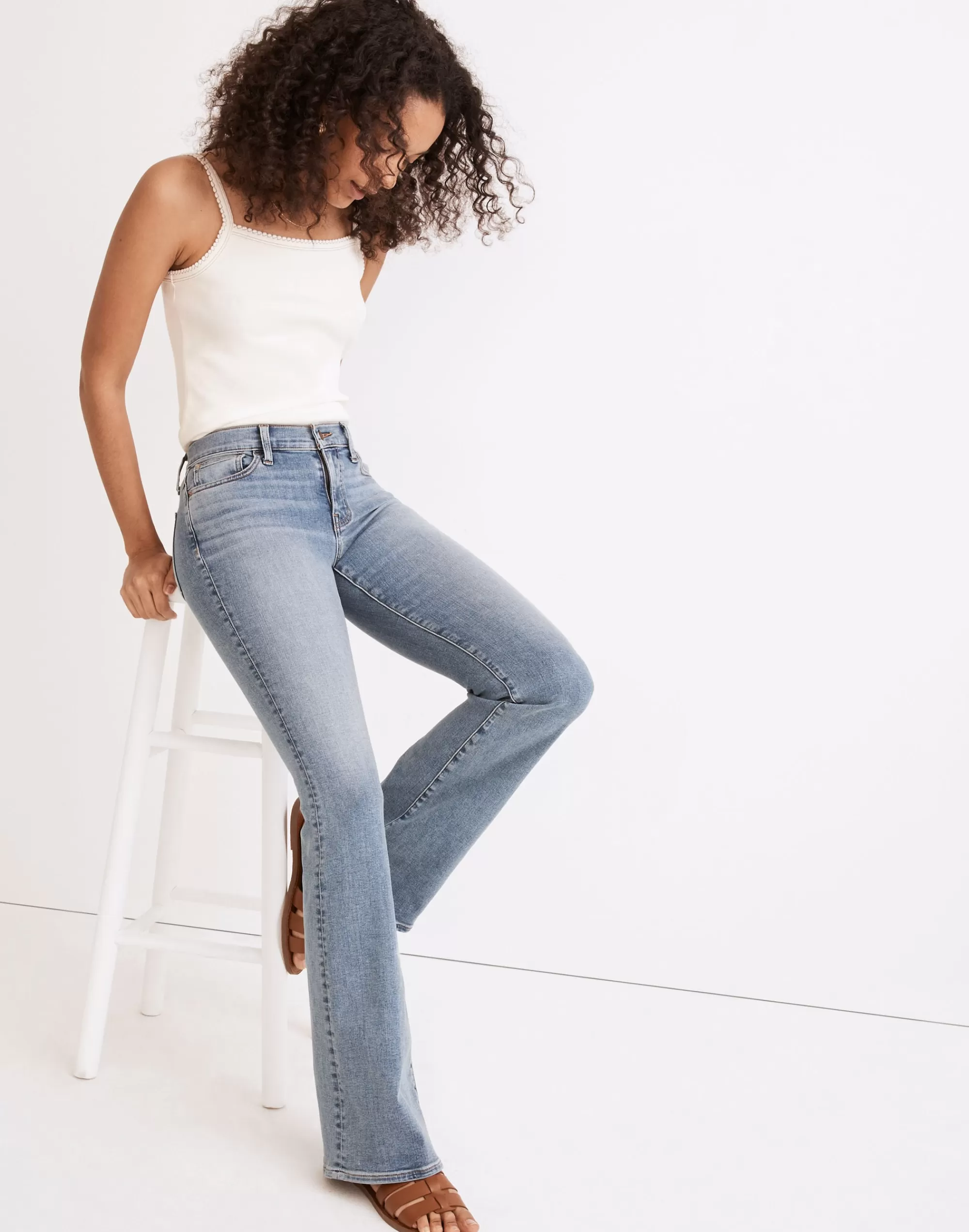 Madewell Flare Jeans>Low-Rise Skinny Flare Jeans In Kinsman Wash