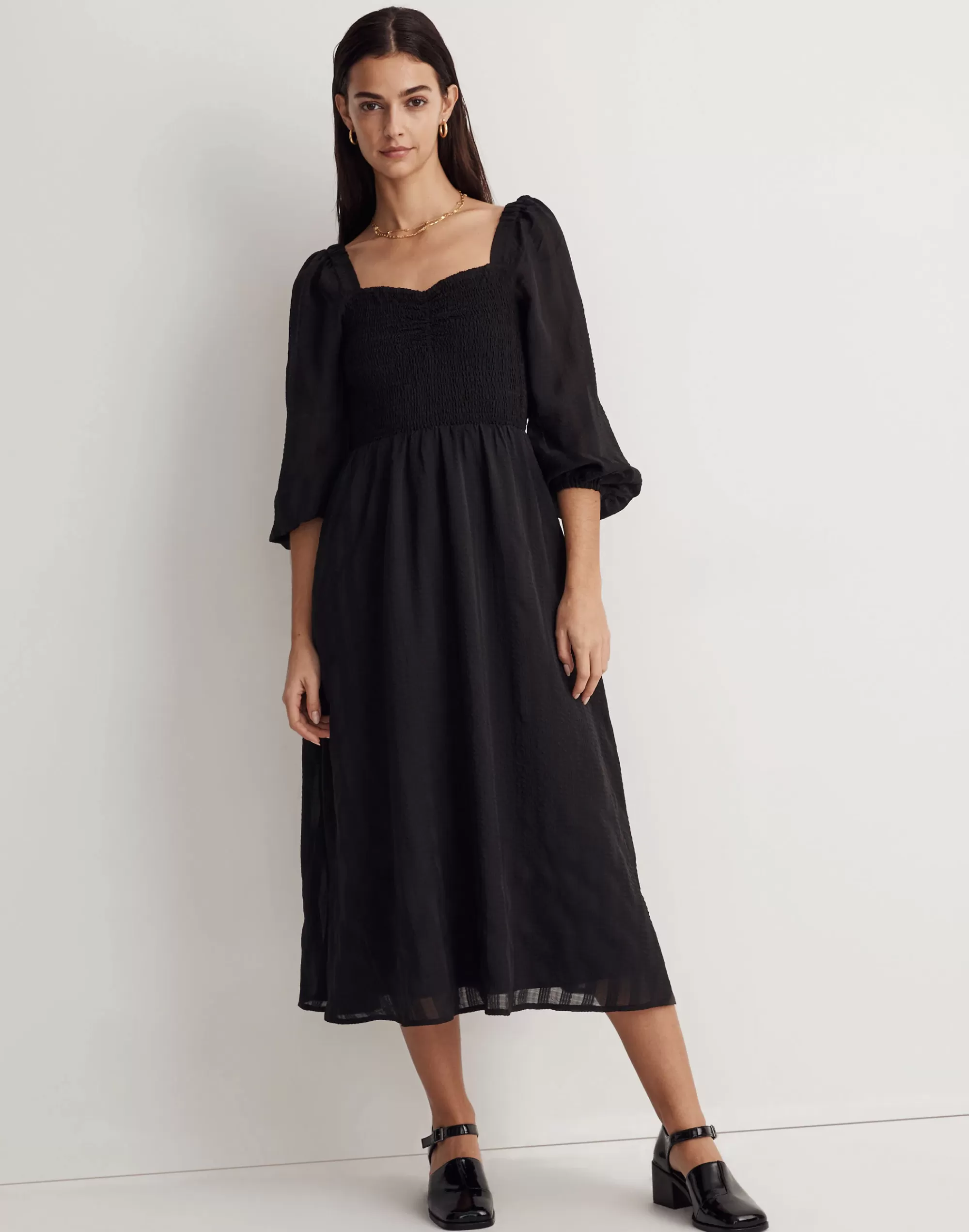 Madewell Dresses>Lucie Sweetheart Midi Dress True Black