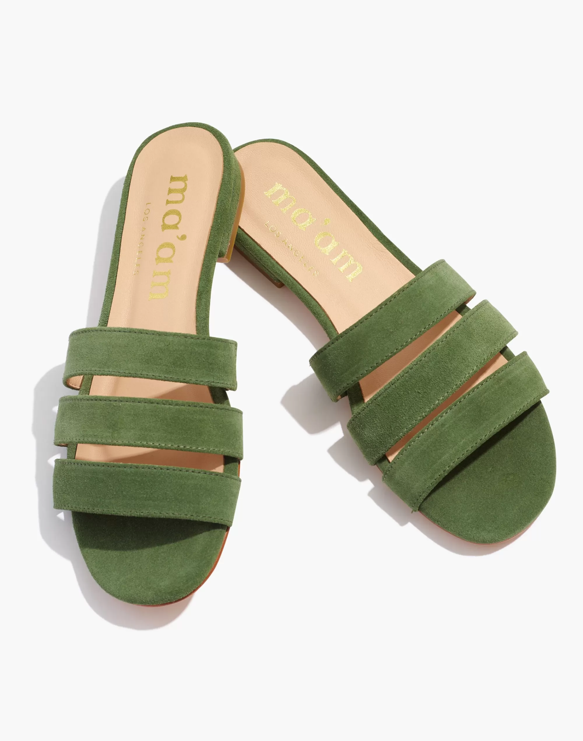 Madewell Sandals>Ma'Am Shoes Suede Cj Slide Sandals Agave