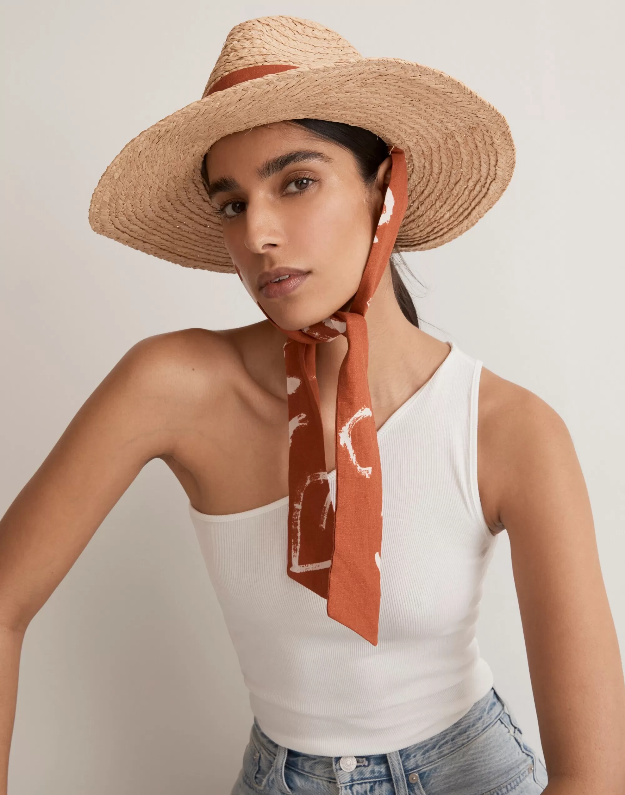 Madewell Hats> X Caroline Z Hurley Straw Hat Afterglow Red