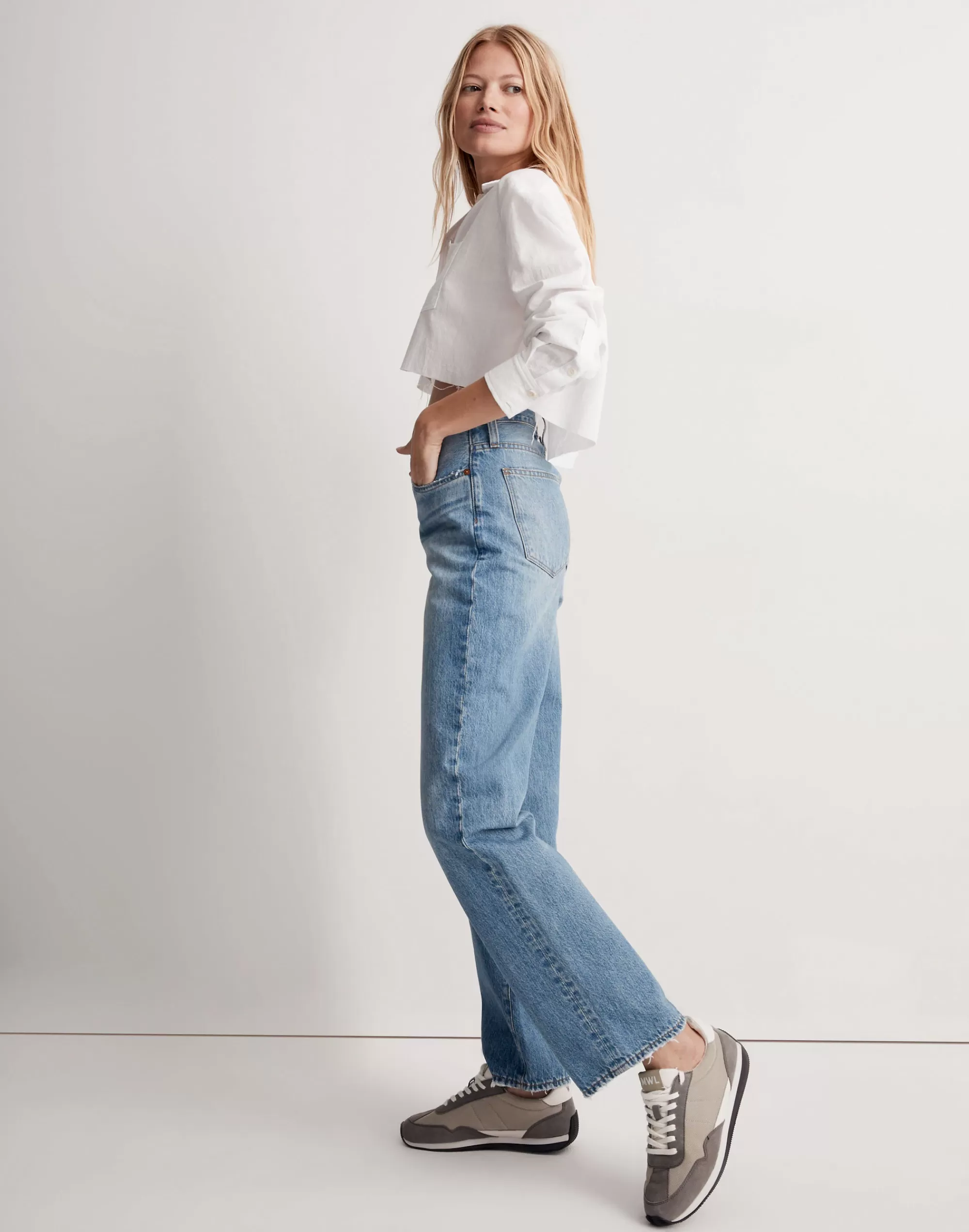 Madewell Straight-Leg Jeans> X Donni Low-Rise Loose Jeans In Mathison Wash