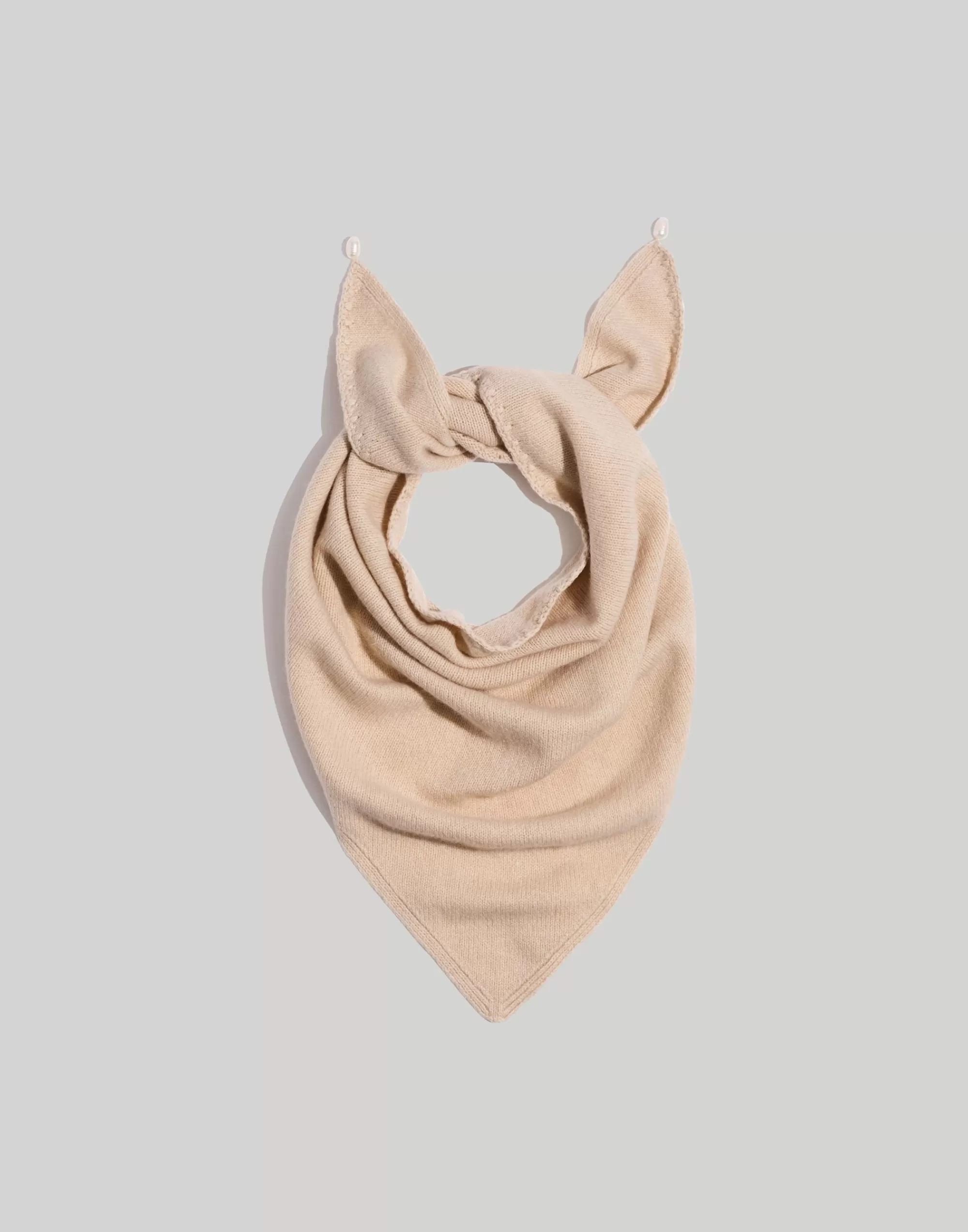 Madewell Bandanas> X Donni Pearl (Re)Sourced Cashmere-Merino Bandana Heather Beige