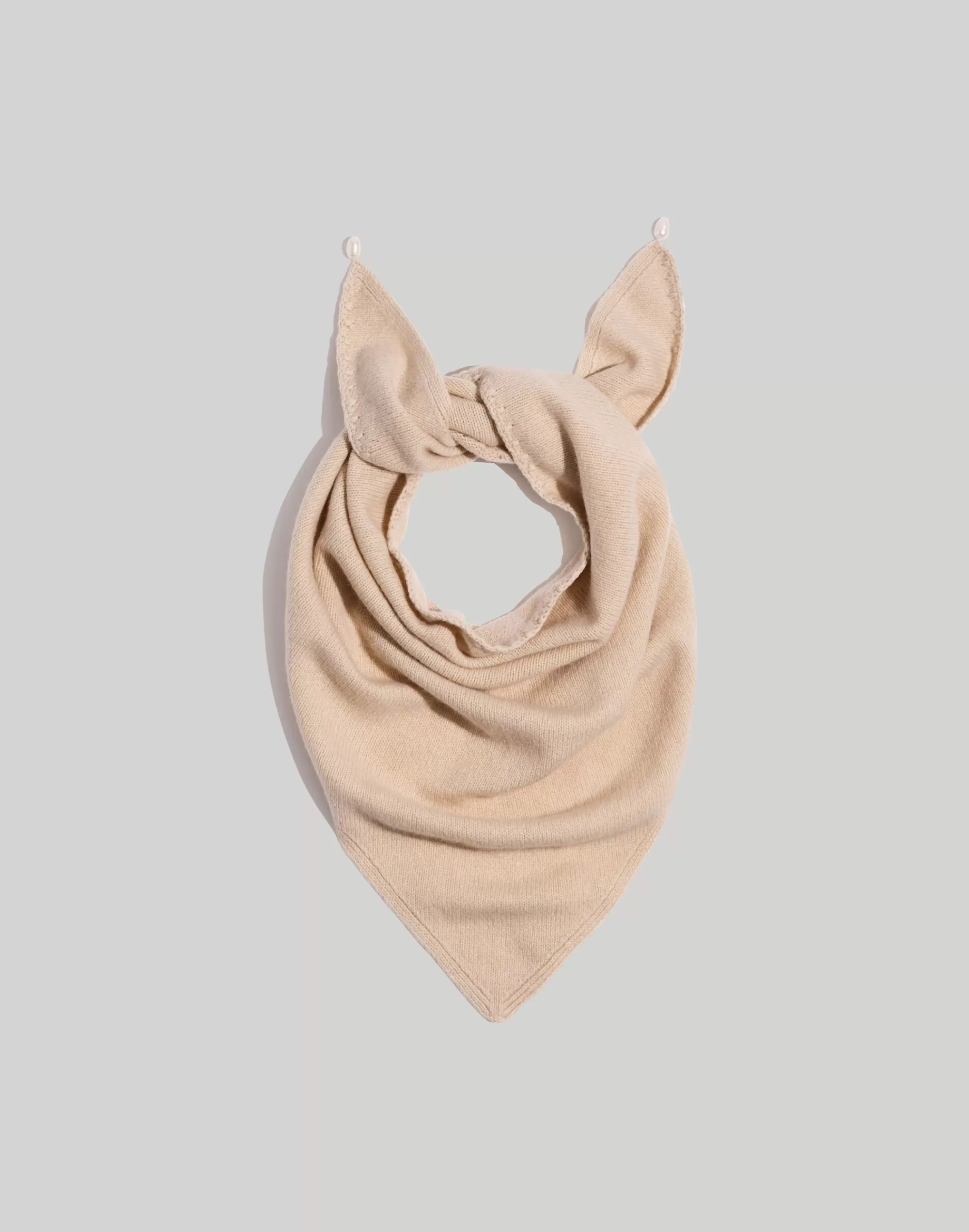 Madewell Scarves & Capes> X Donni Pearl (Re)Sourced Cashmere-Merino Bandana Heather Beige