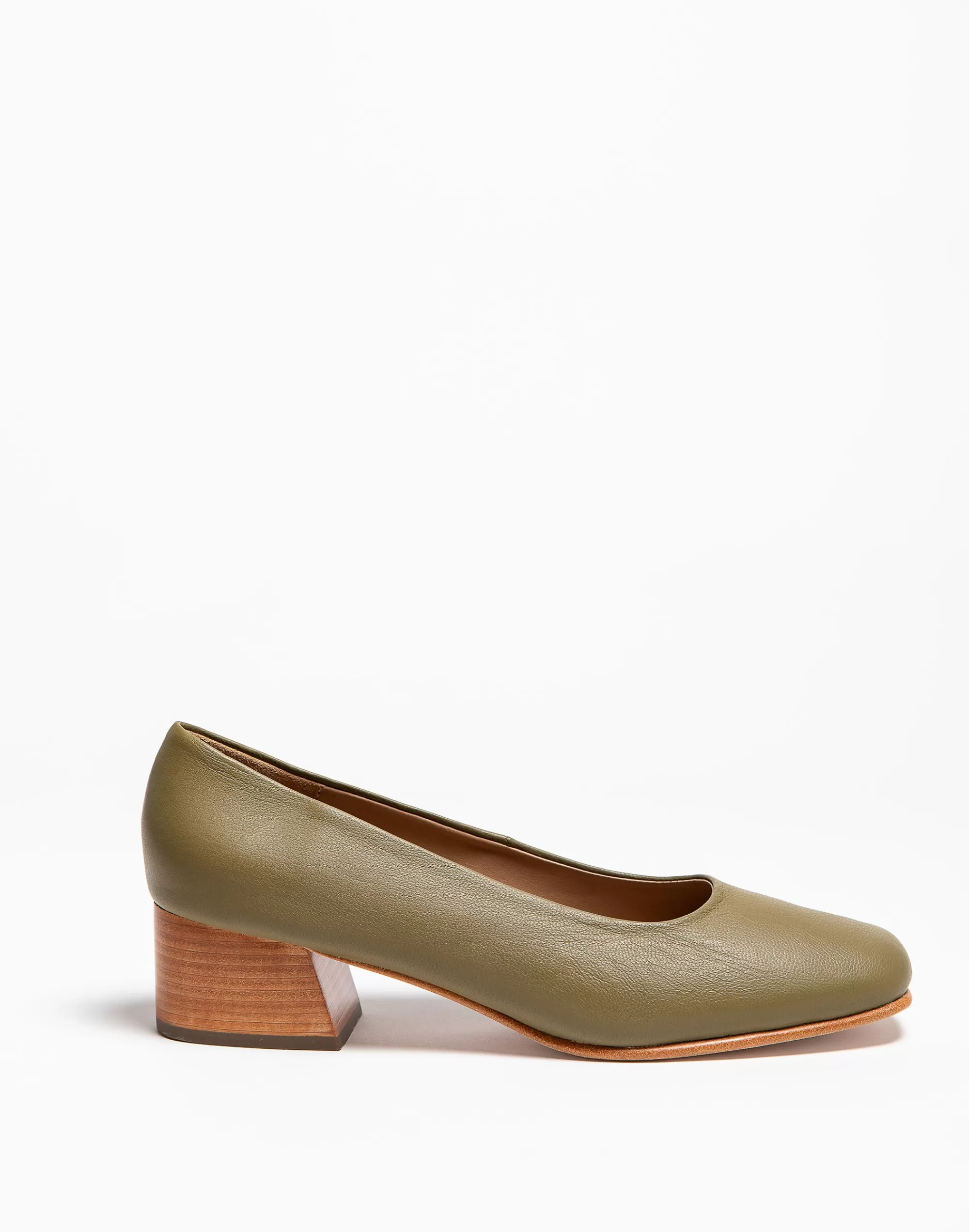 Madewell Heels> X Huma Blanco Leather Luisa Pumps In Olive