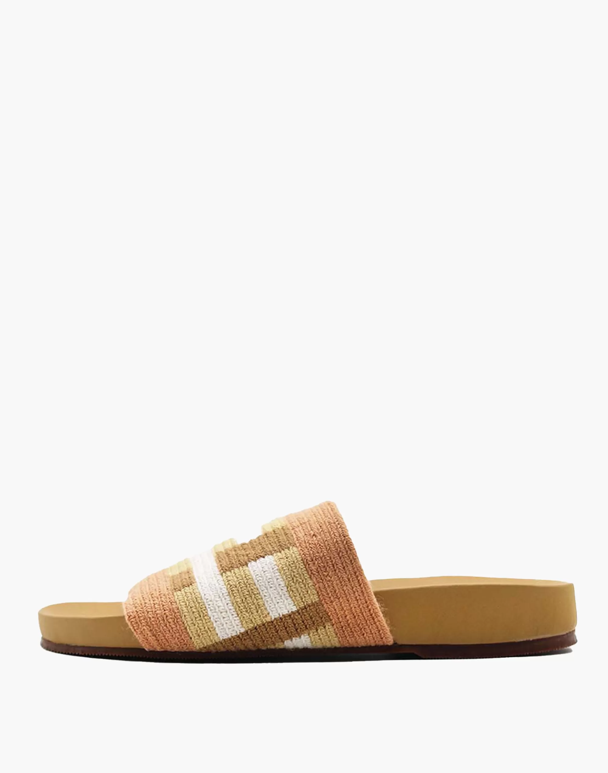 Madewell Sandals> X Kaanas Padar Handwoven Pool Slide Pink Multi