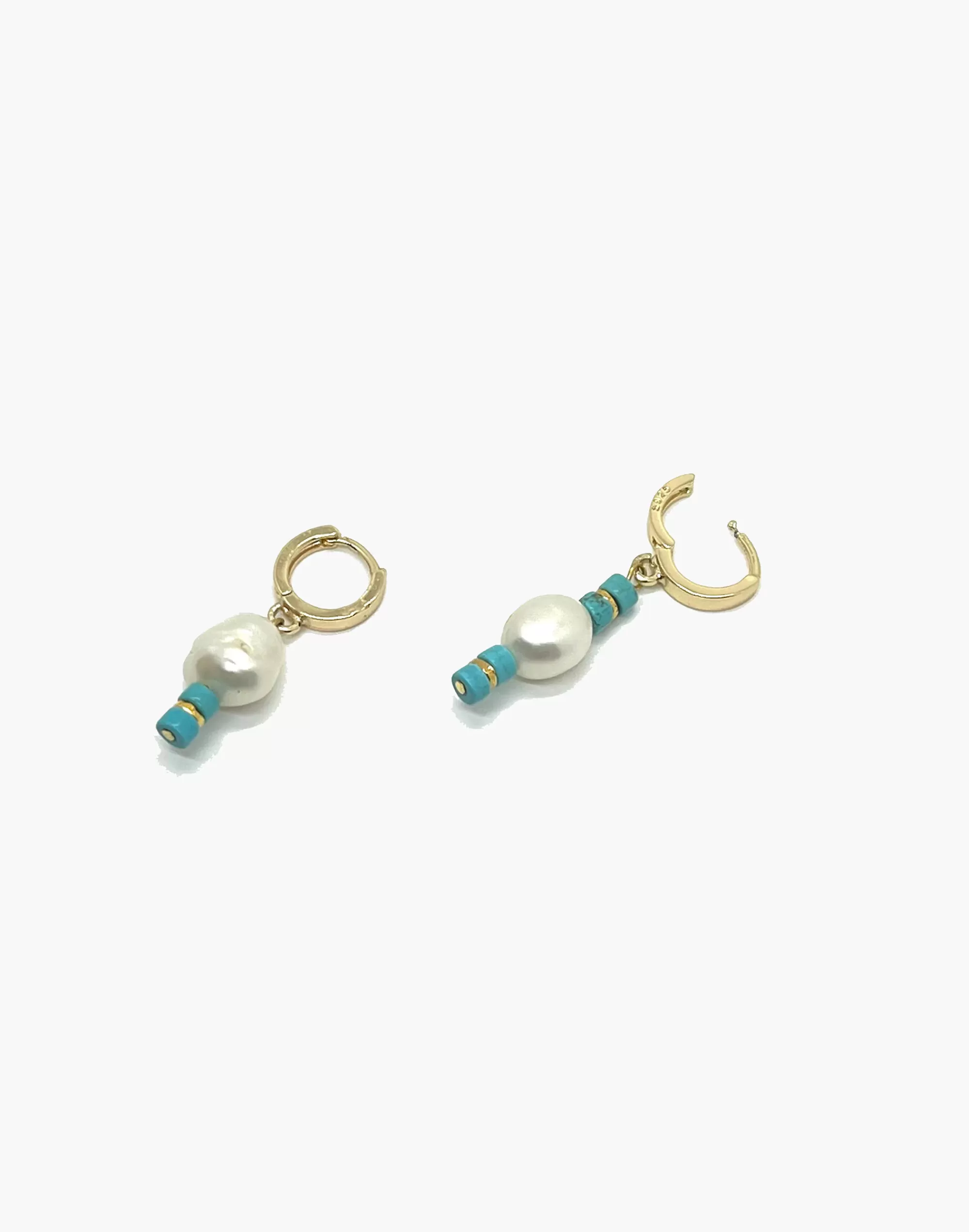 Madewell Earrings> X Miju Freshwater Pearl Boneyard Earrings Turquoise