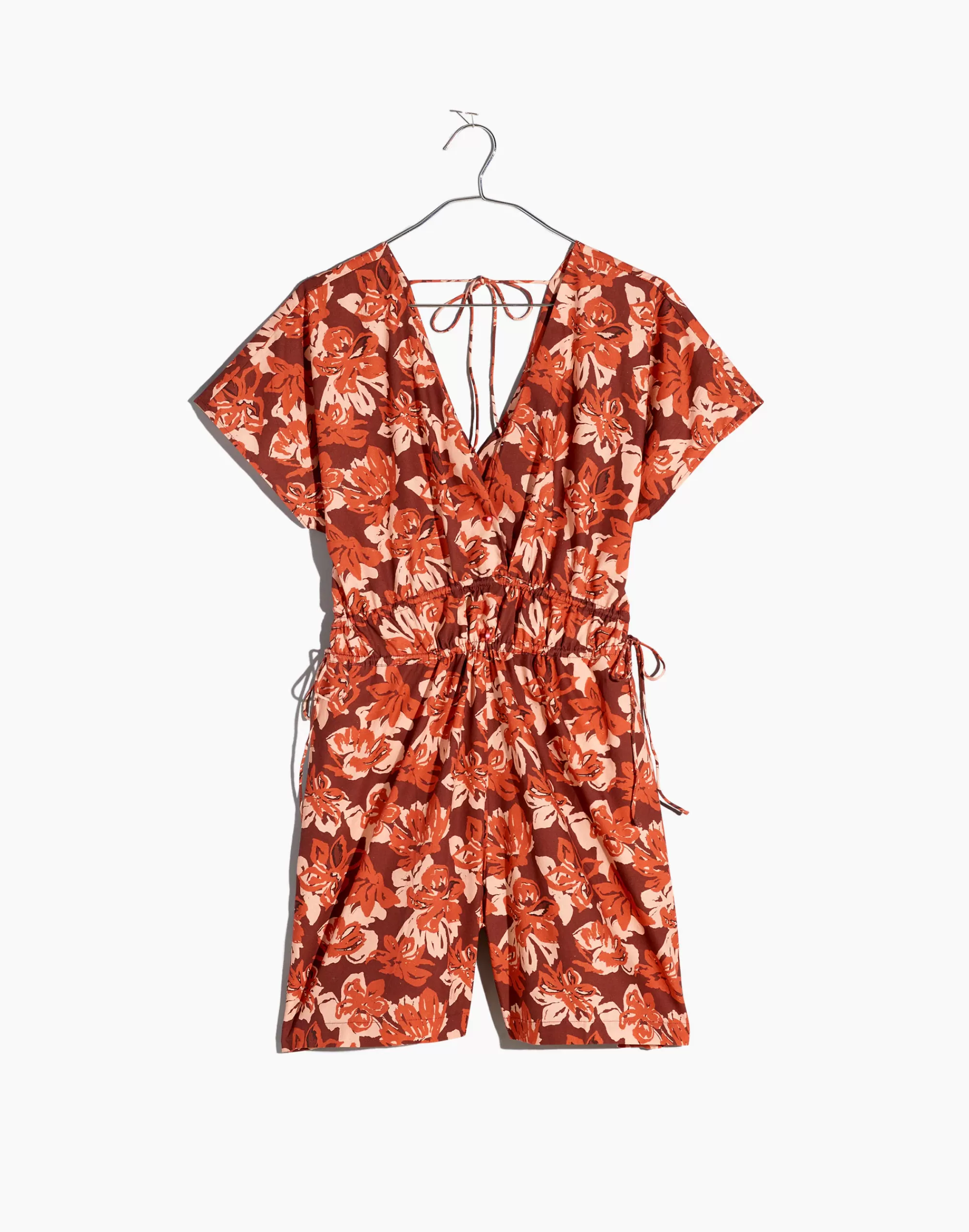 Madewell Dresses> X Reistor Cut-Out Romper Brown Spring Reverie