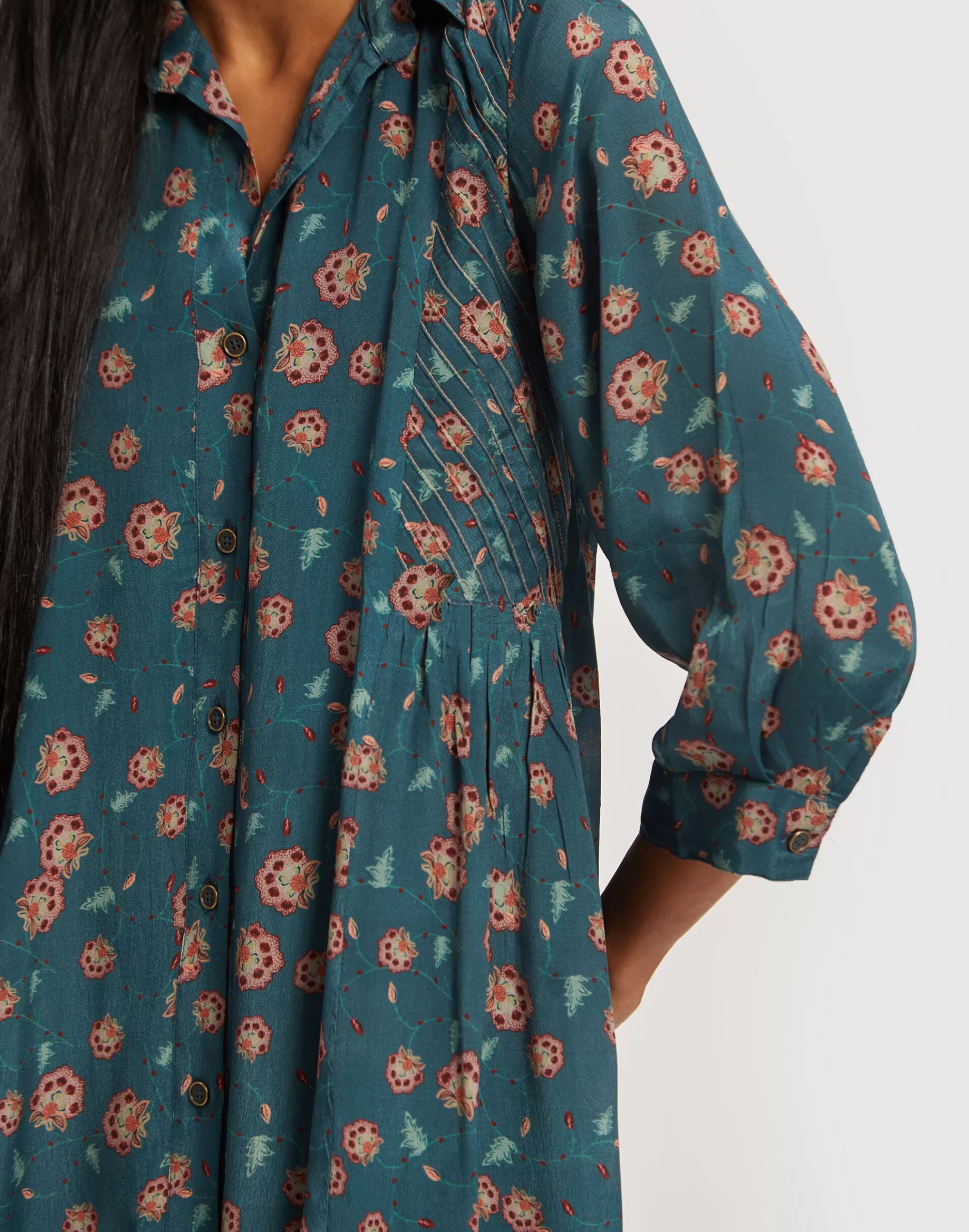 Madewell Dresses> X Reistor Flowey Shirt Dress Dark Green