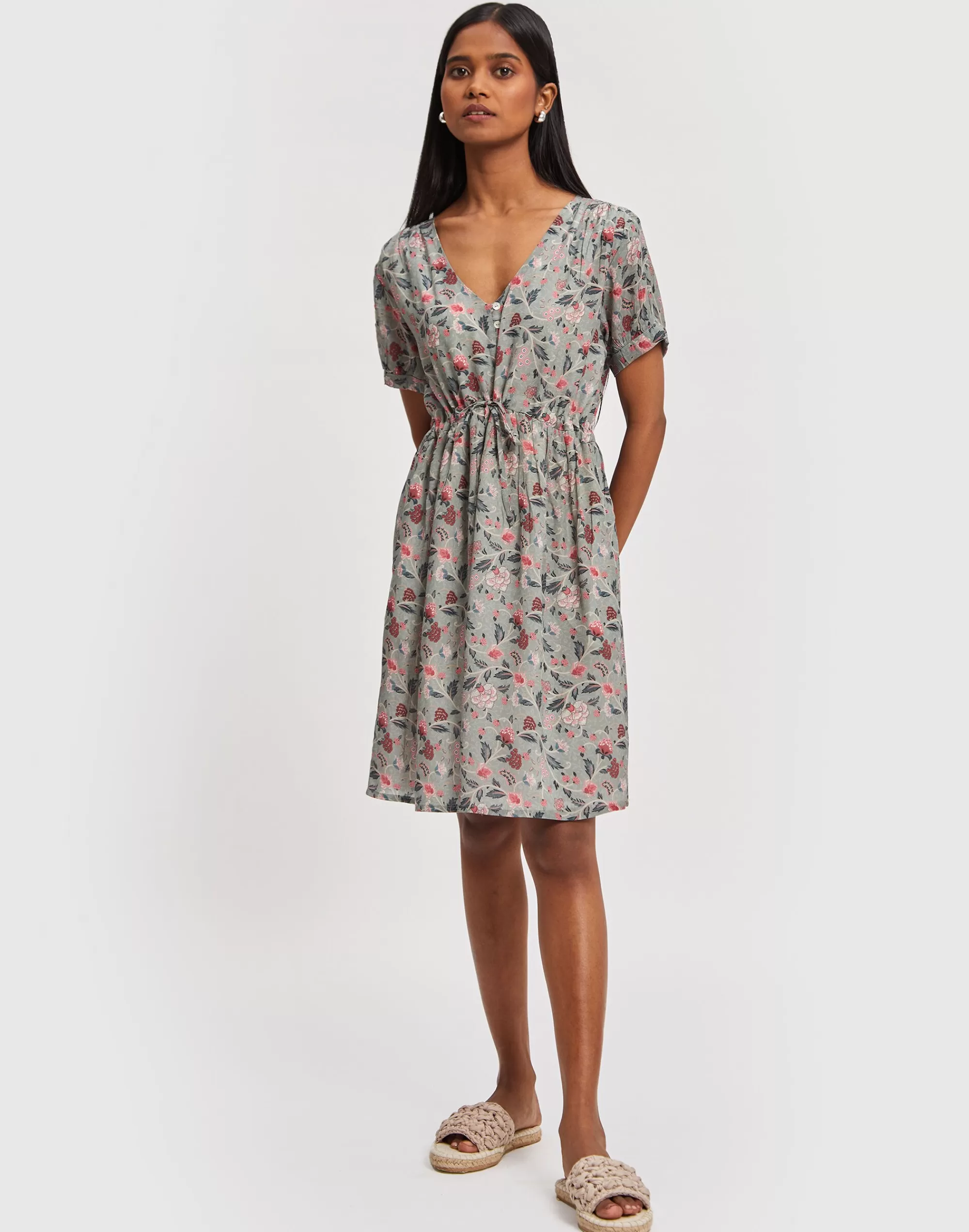 Madewell Dresses> X Reistor Short Drawstring Dress Green