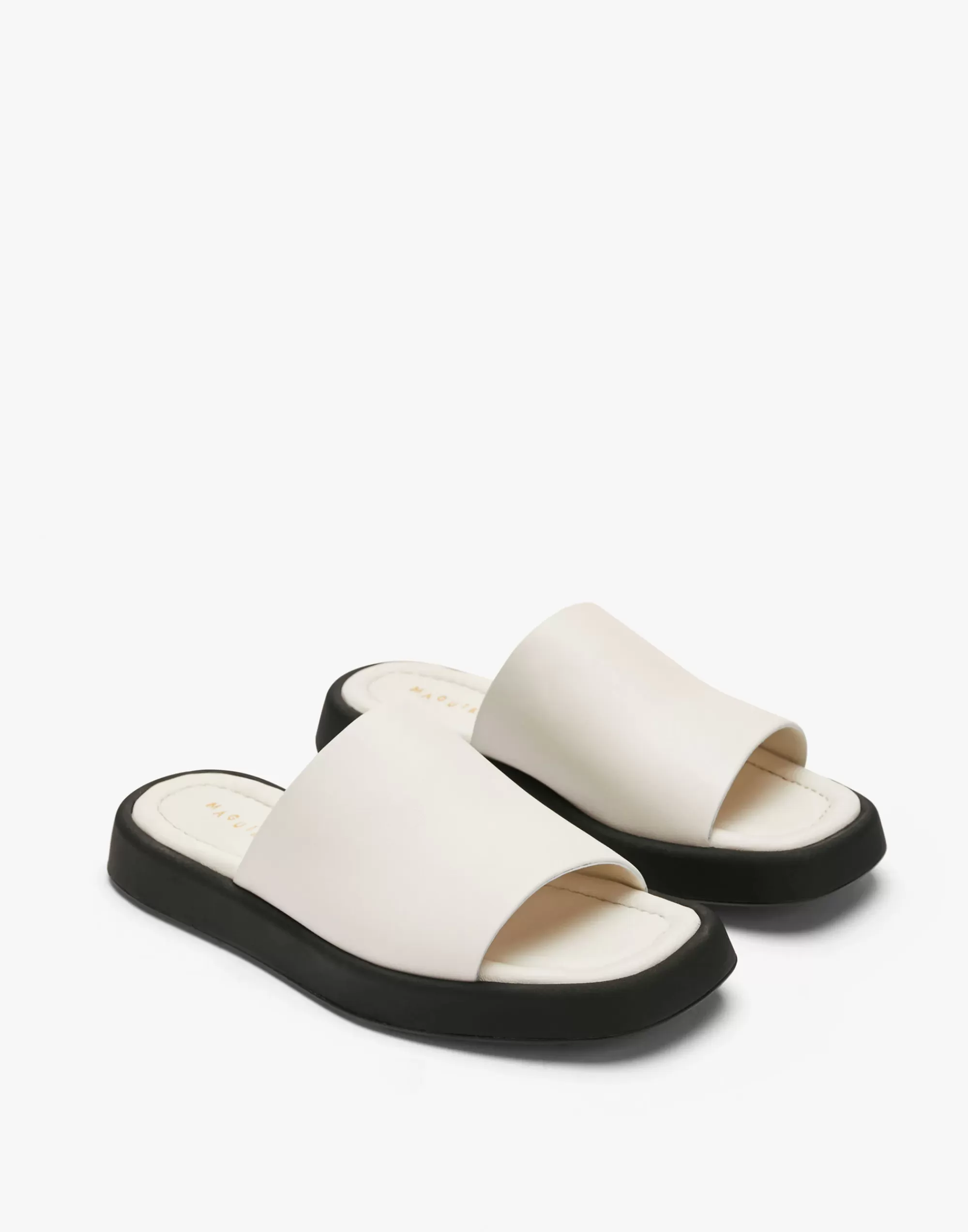 Madewell Sandals>Maguire Leather Barça Slide Sandals Cream