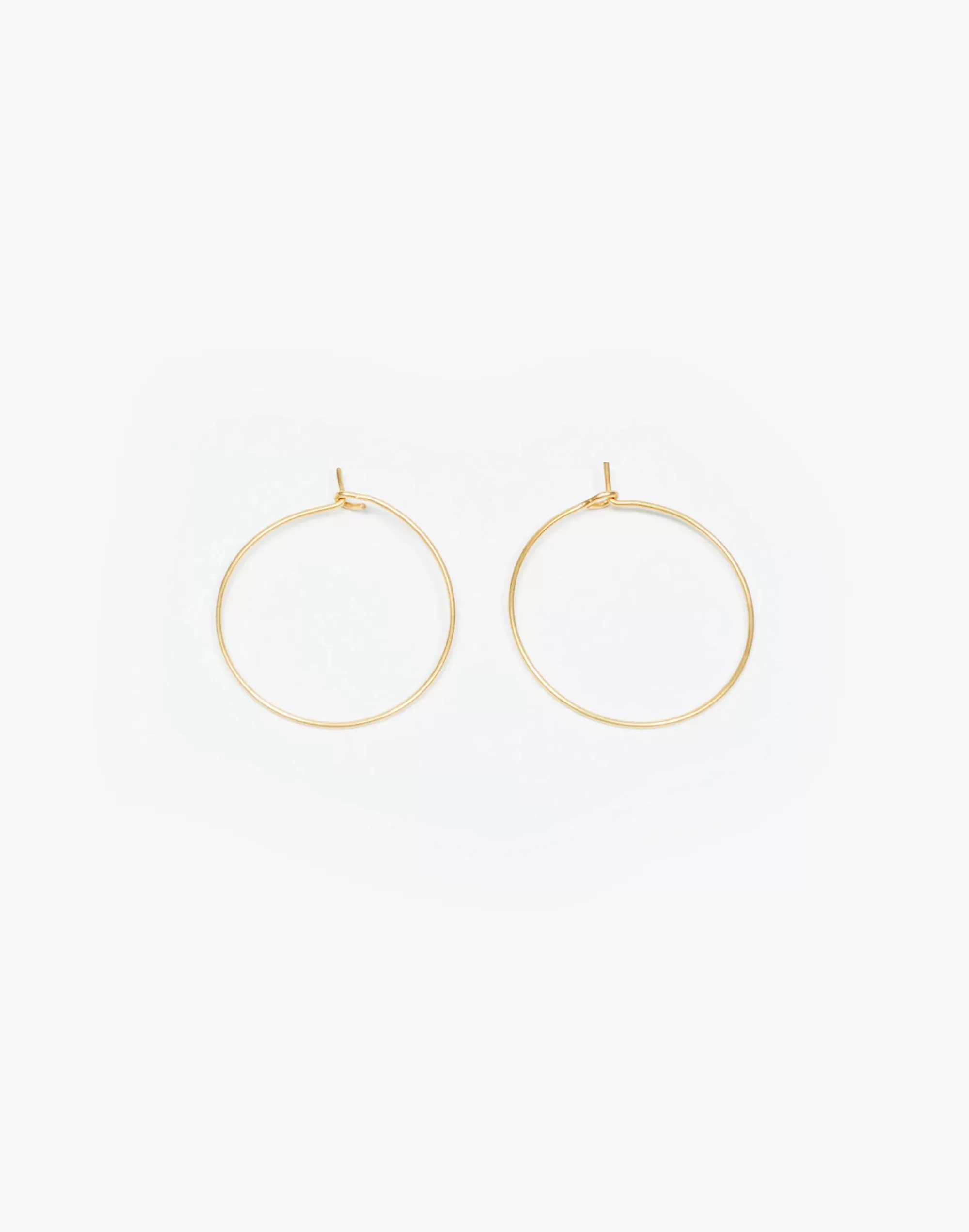 Madewell Earrings>Mahnal Filament Hoop Earrings Major Brass