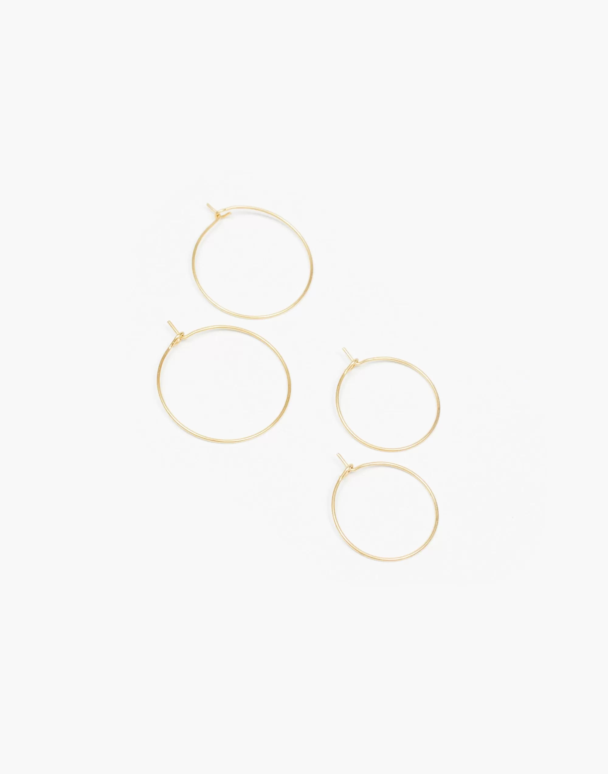 Madewell Earrings>Mahnal Filament Hoop Earrings Major Brass