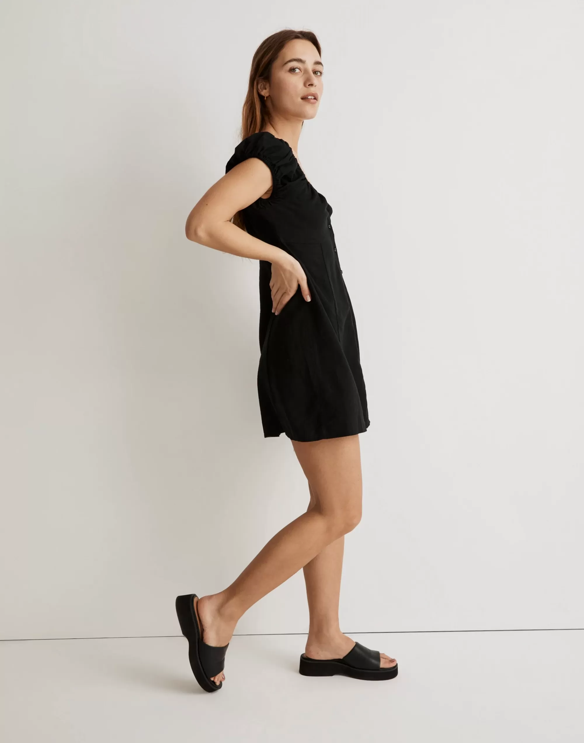 Madewell Dresses>Margie Mini Dress True Black