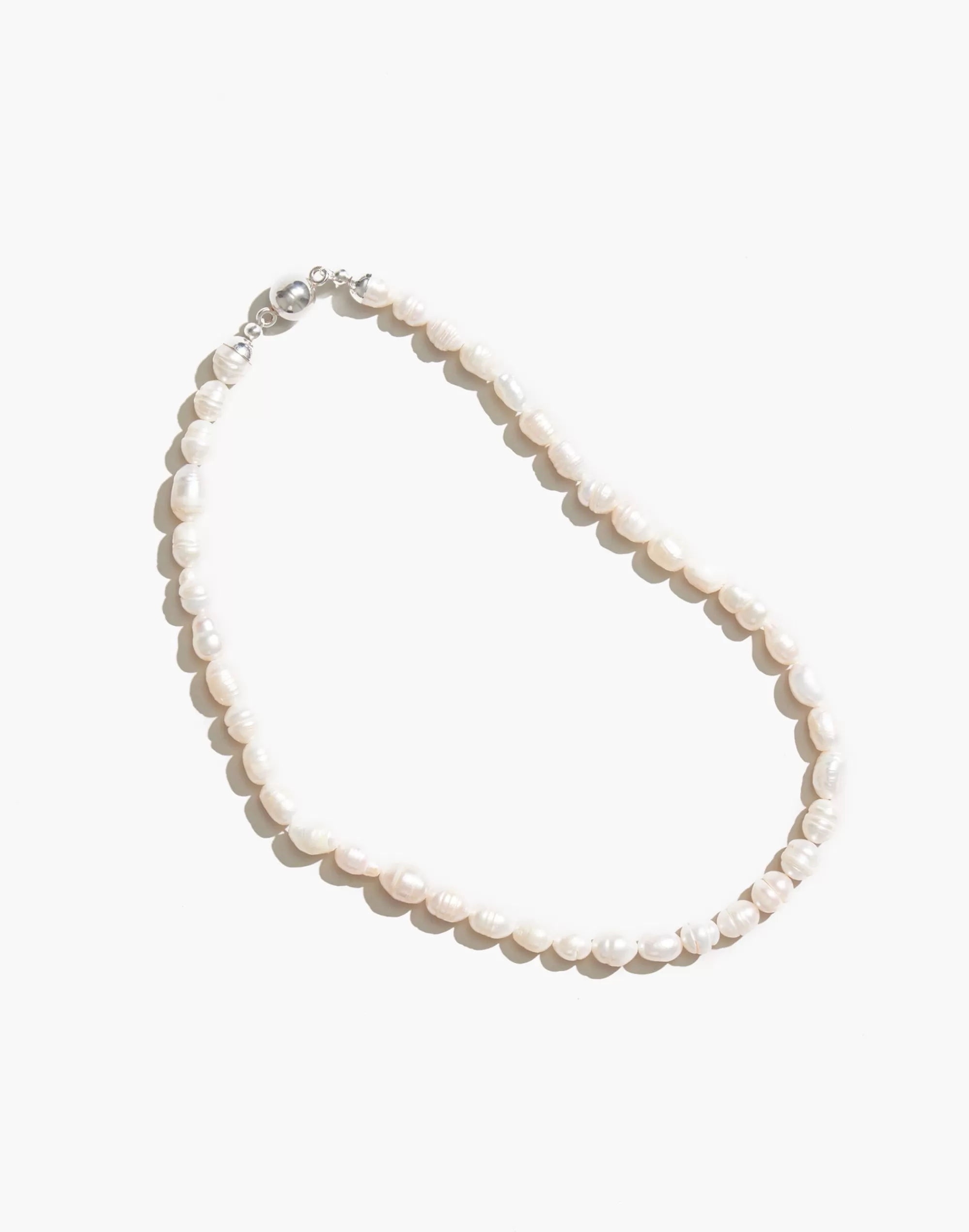 Madewell Necklaces>Maslo Jewelry Lenora Pearl Necklace Silver