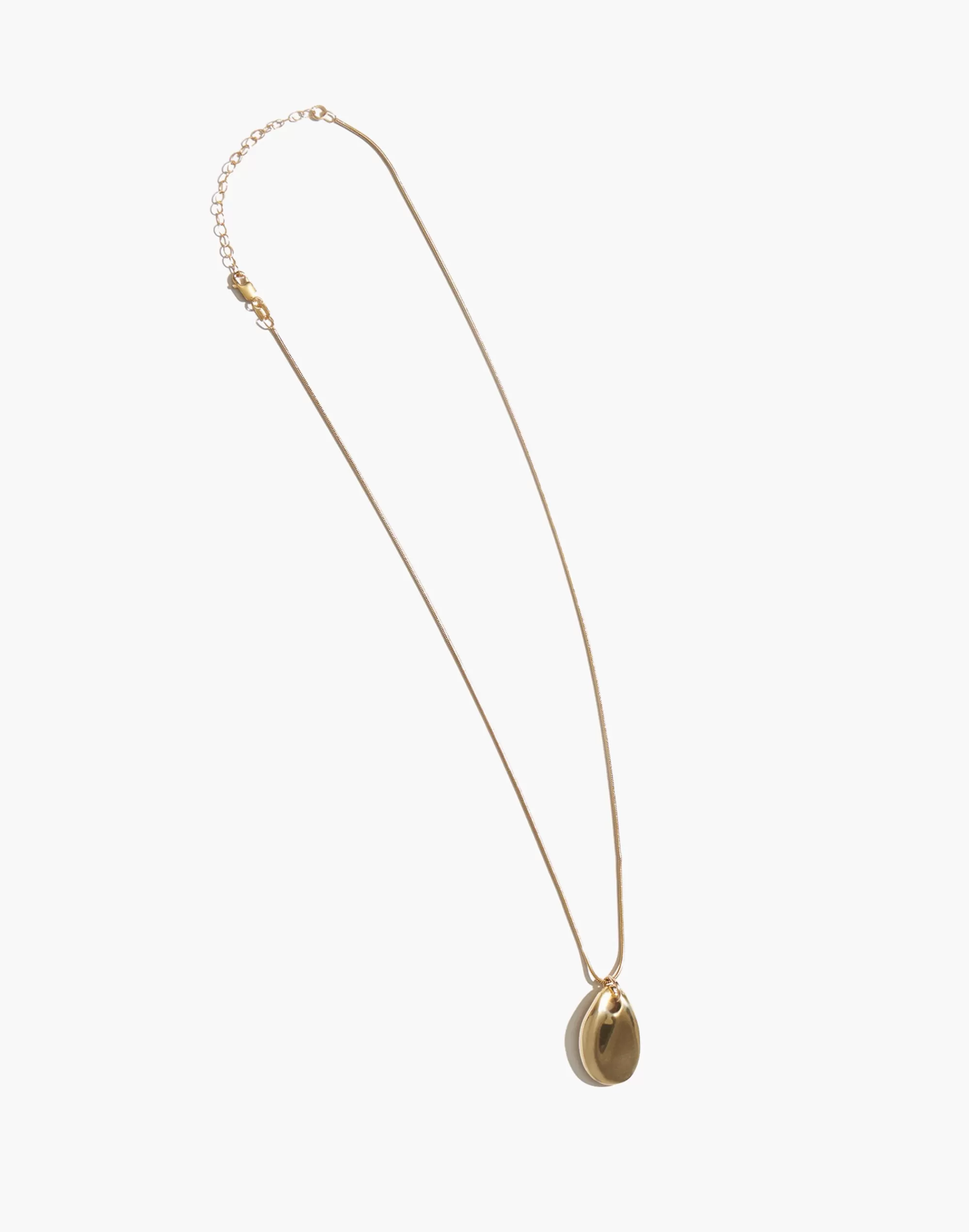 Madewell Necklaces>Maslo Jewelry Small Pebble Pendant Necklace Chain Gold