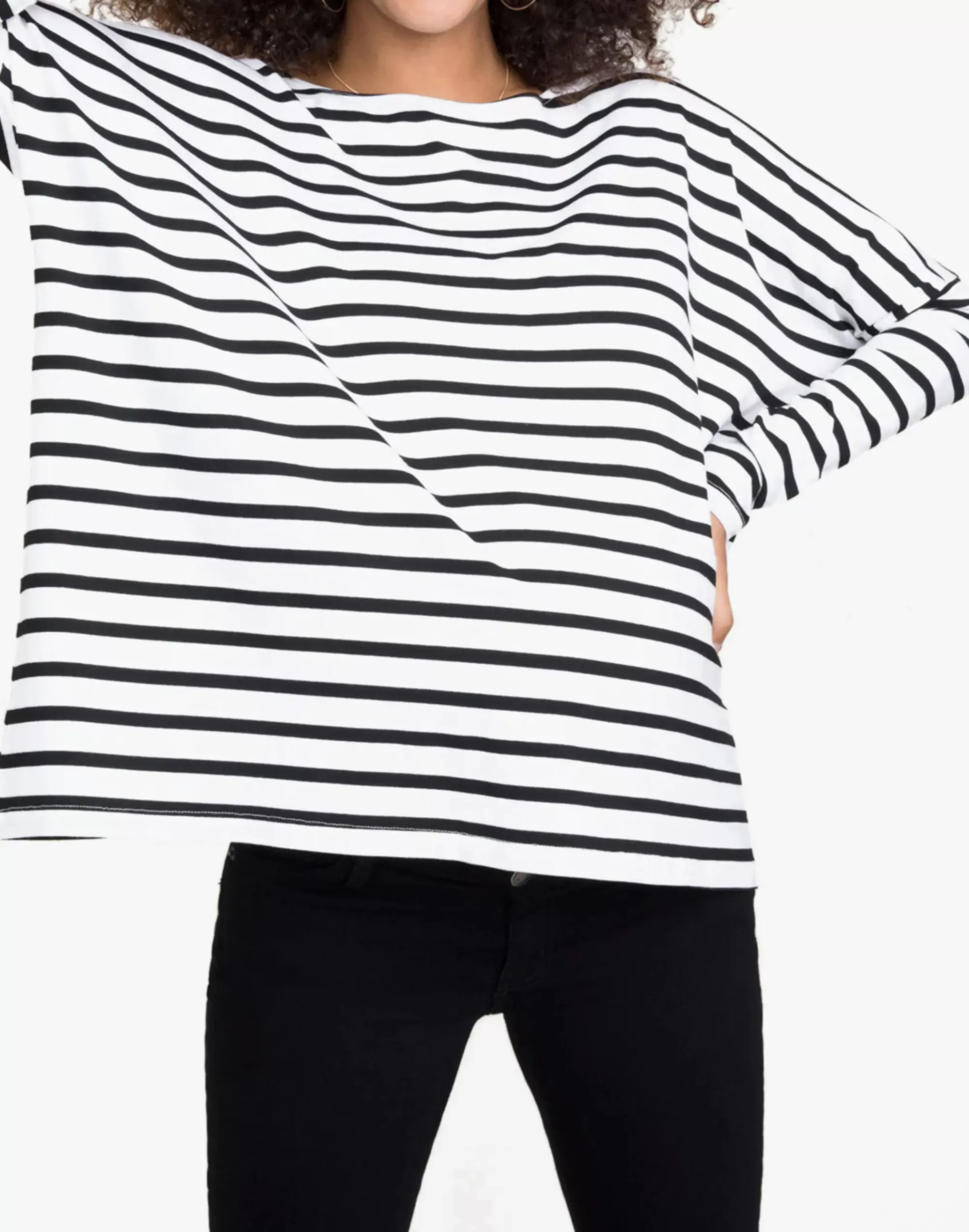 Madewell Tees>Maternity Long-Sleeve Tee White Multi