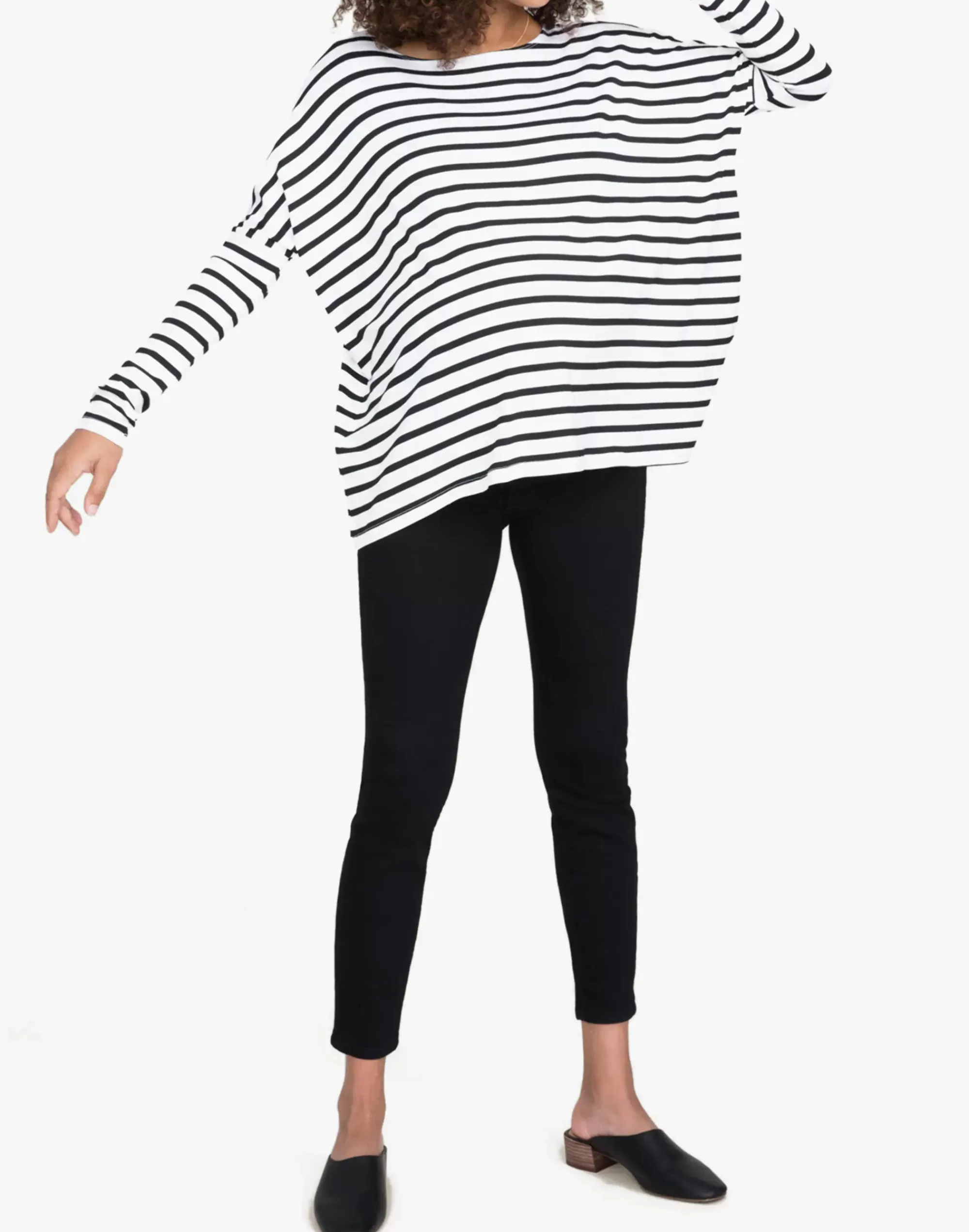 Madewell Tees>Maternity Long-Sleeve Tee White Multi