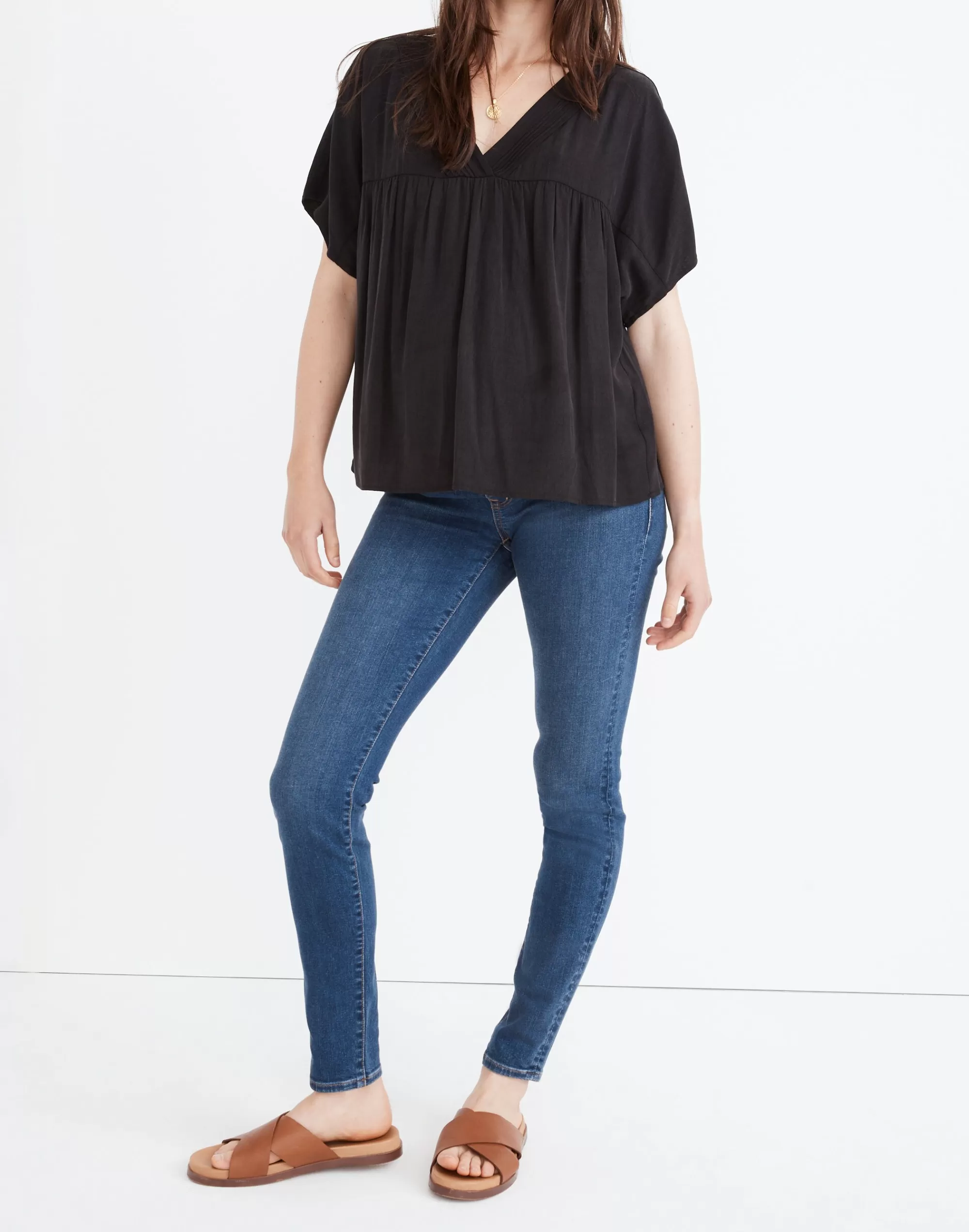 Madewell Maternity Jeans>Maternity Over-The-Belly Skinny Jeans In Coronet Wash