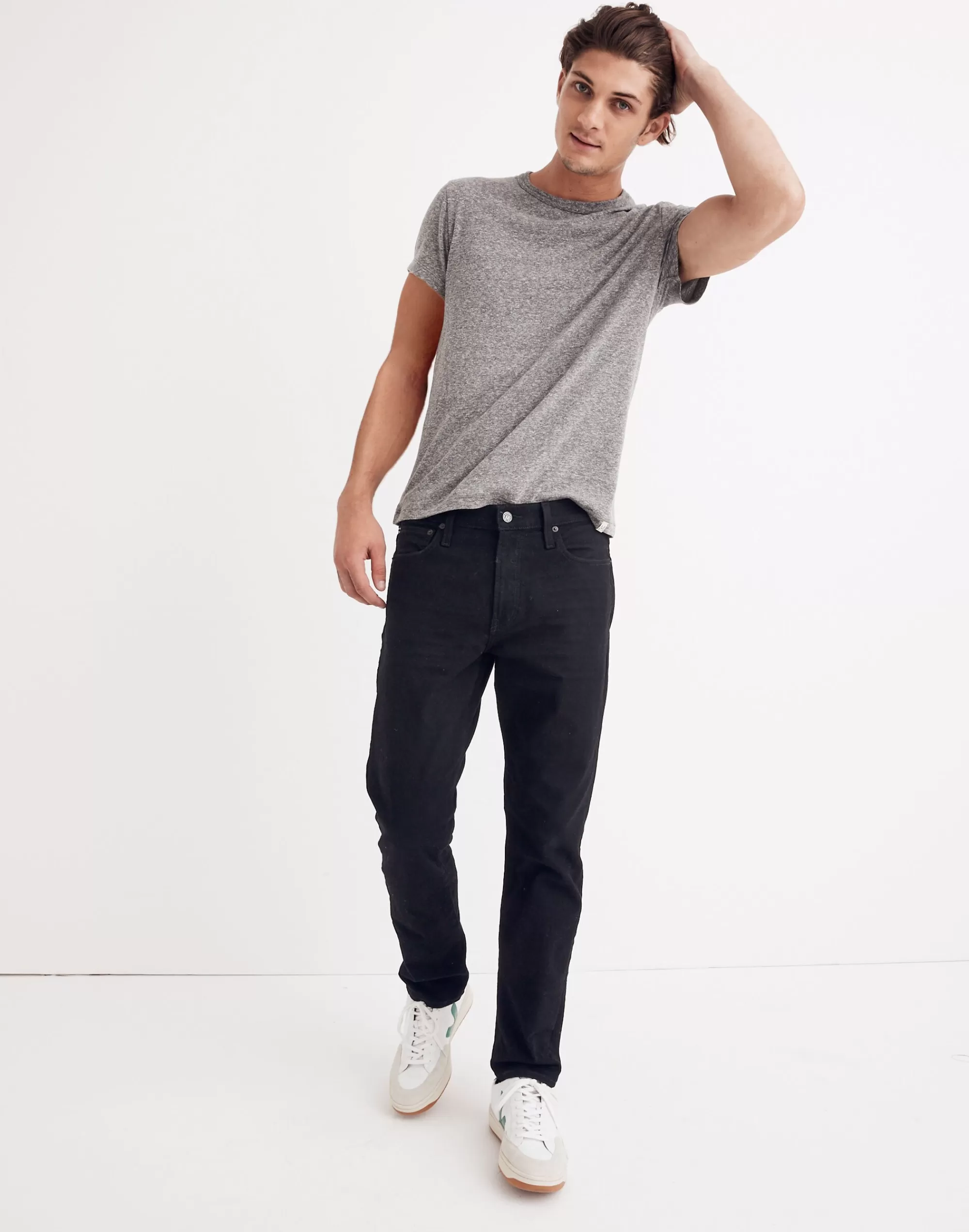 Madewell Straight Jeans>Men's Straight Authentic Flex Jeans In Classic Wash | Black