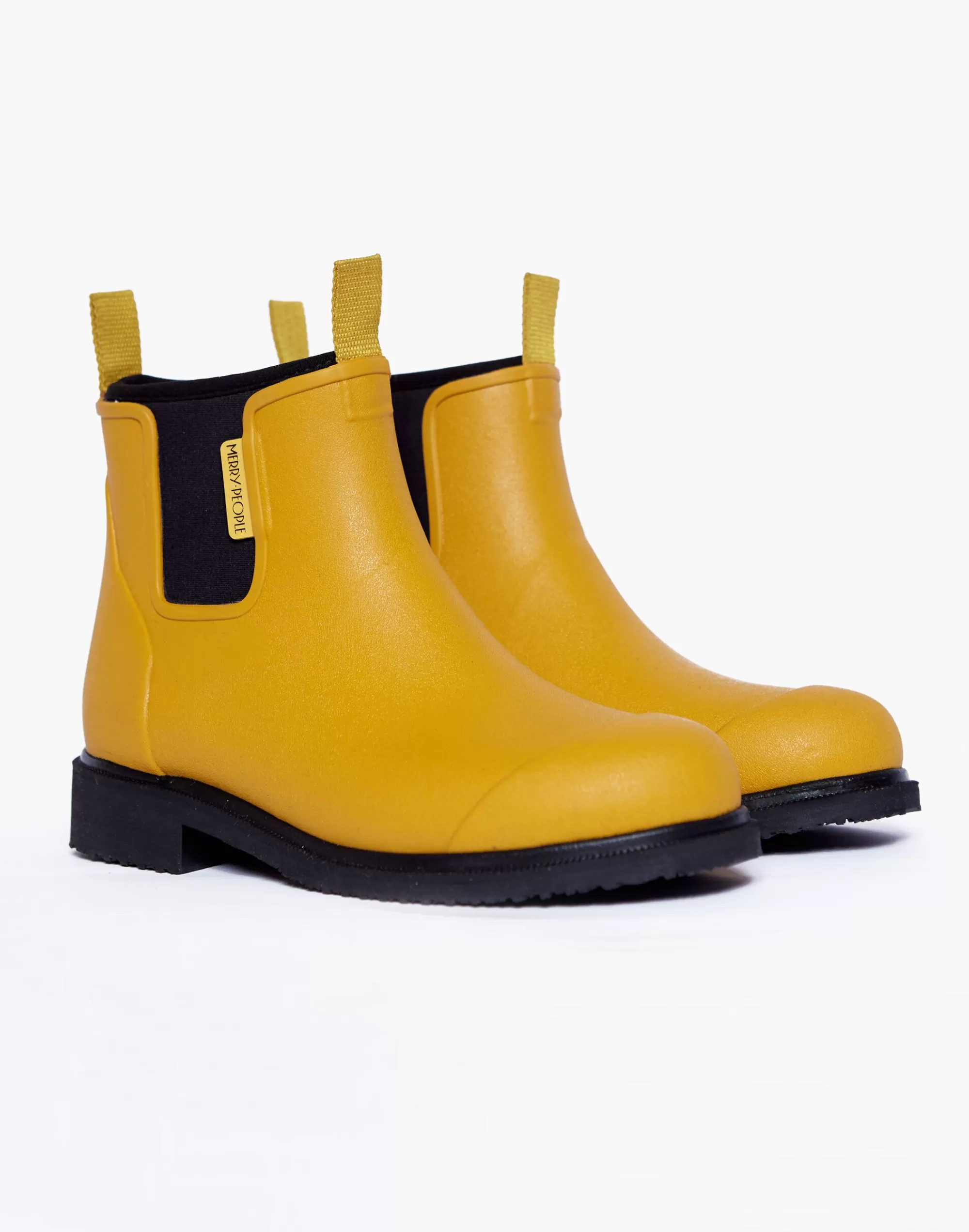 Madewell Boots>Merry People Bobbi Rain Boots In Mustard Pale Chamois