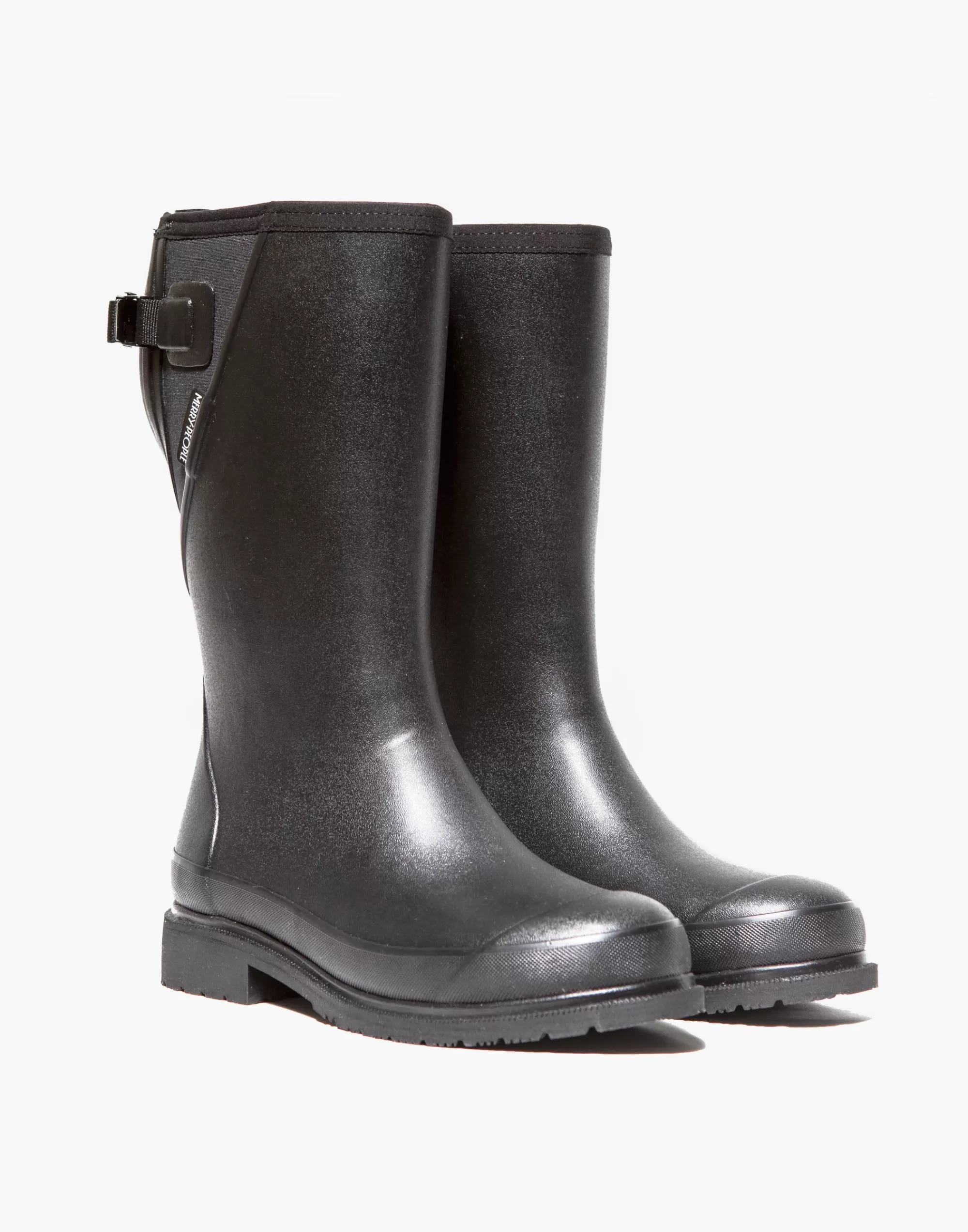 Madewell Boots>Merry People Darcy Mid Calf Rain Boot Black