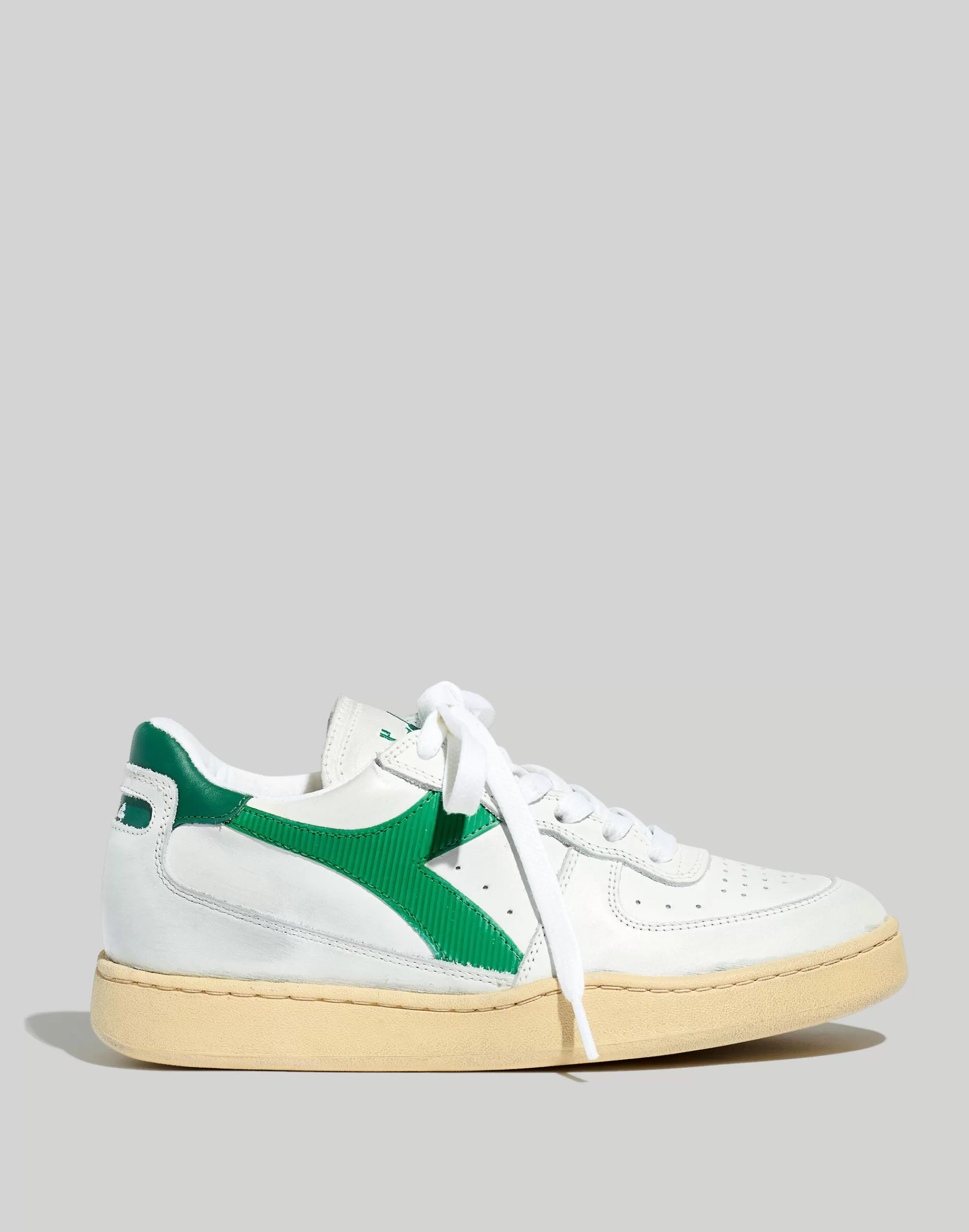 Madewell Sneakers>Mi Basket Lo Used Sneakers White/Verdant Green