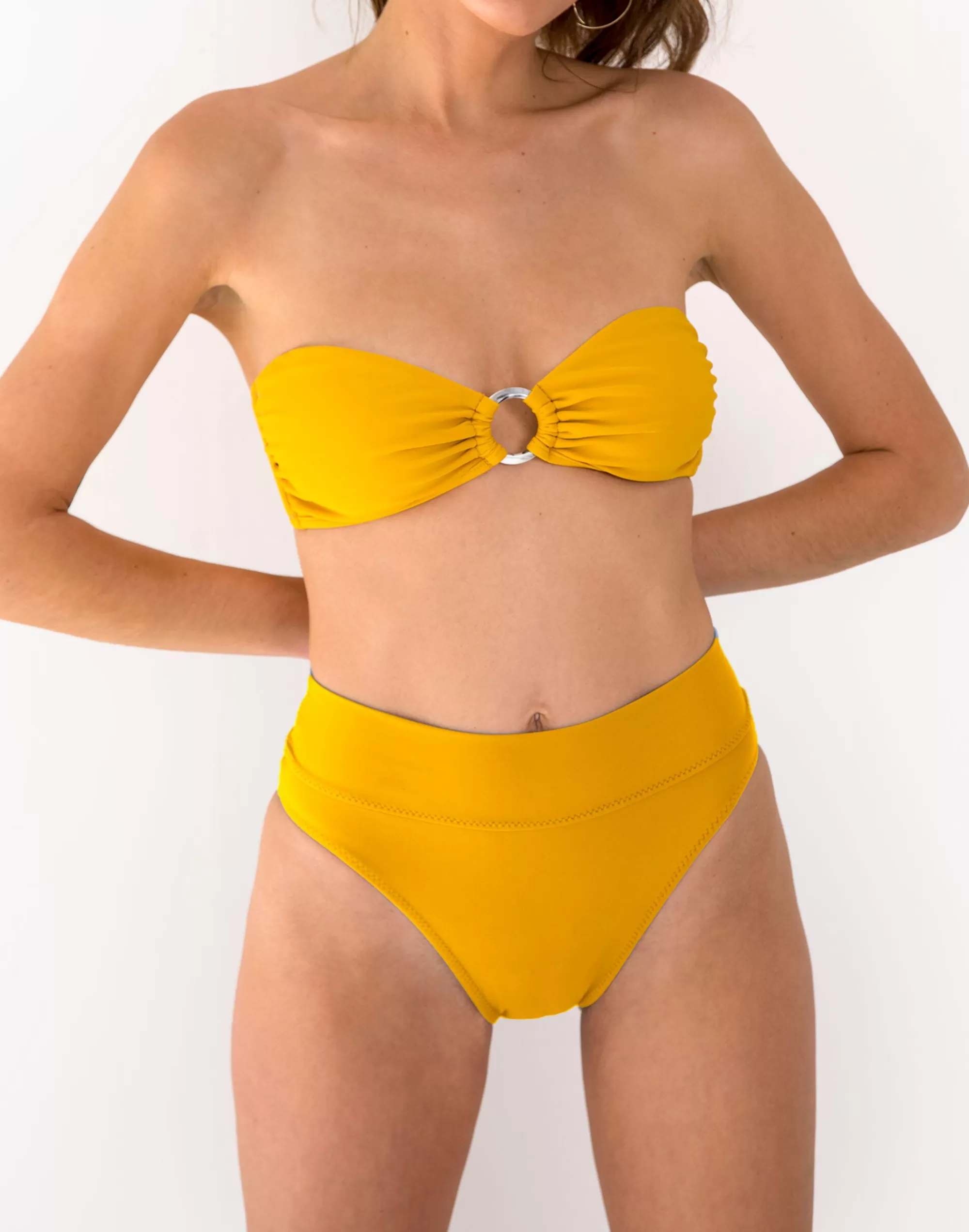 Madewell Swim>Mia Ring Bikini Top Pale Chamois