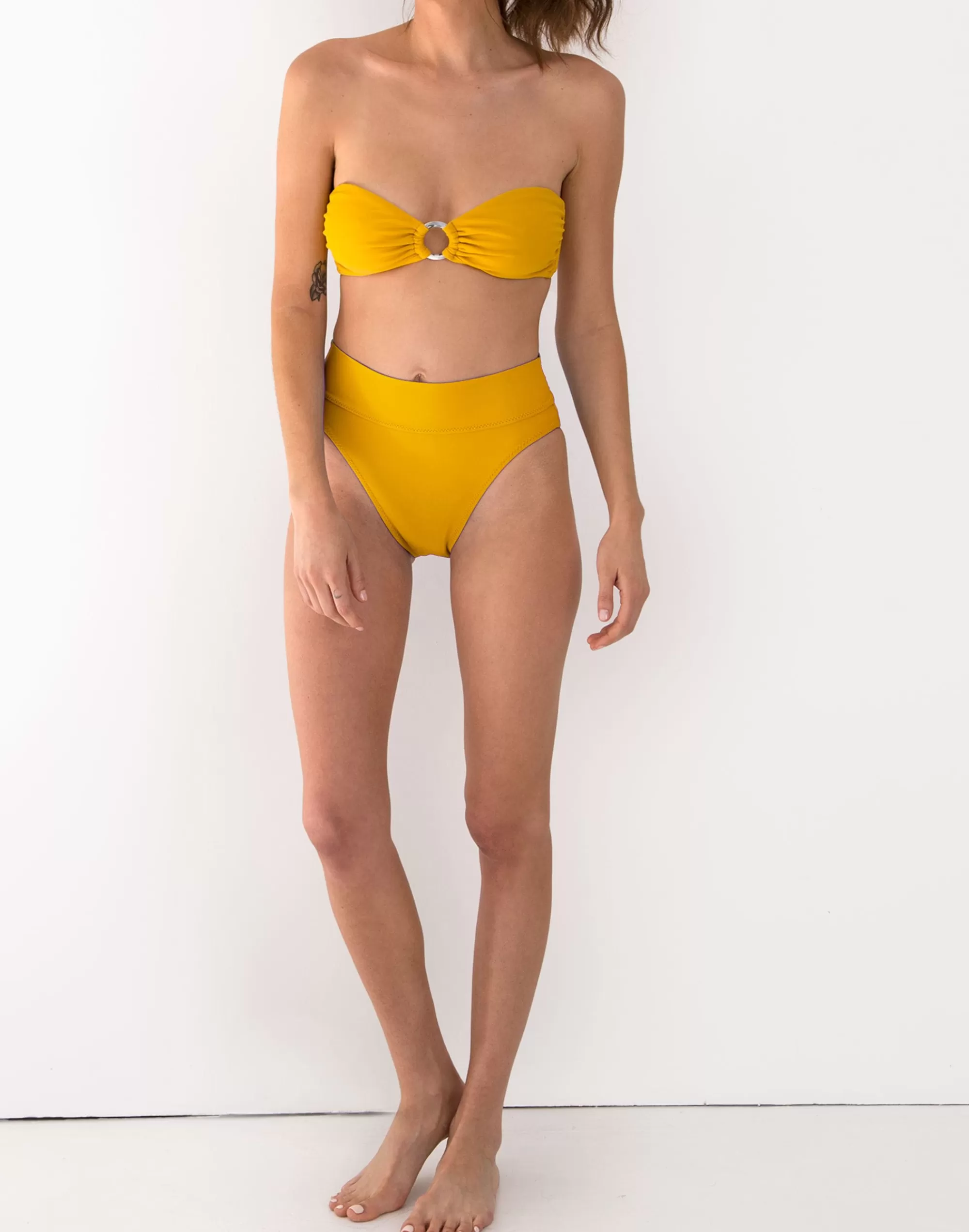 Madewell Swim>Mia Ring Bikini Top Pale Chamois