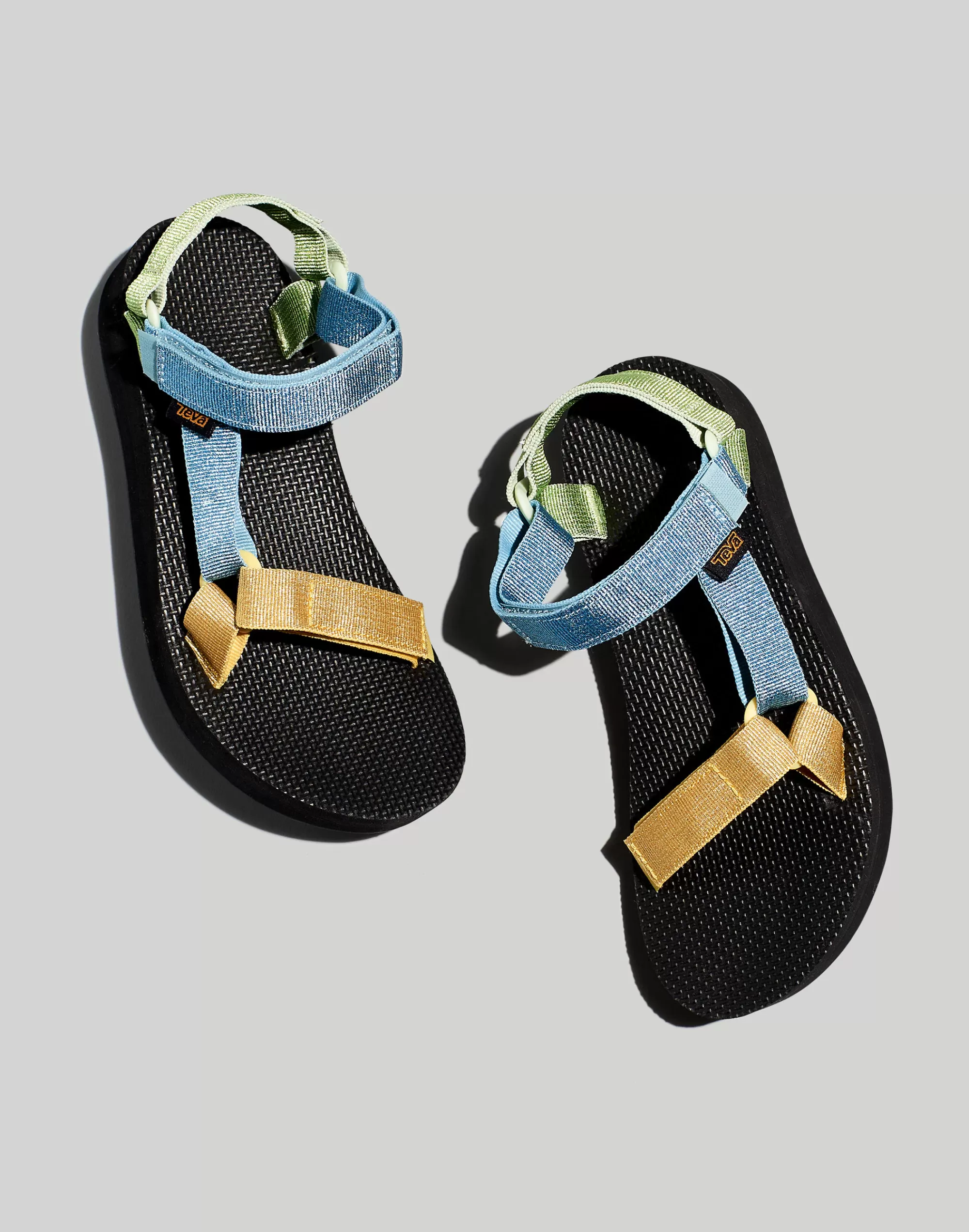 Madewell Sandals>Midform Universal Platform Sandals Metallic Blue Multi