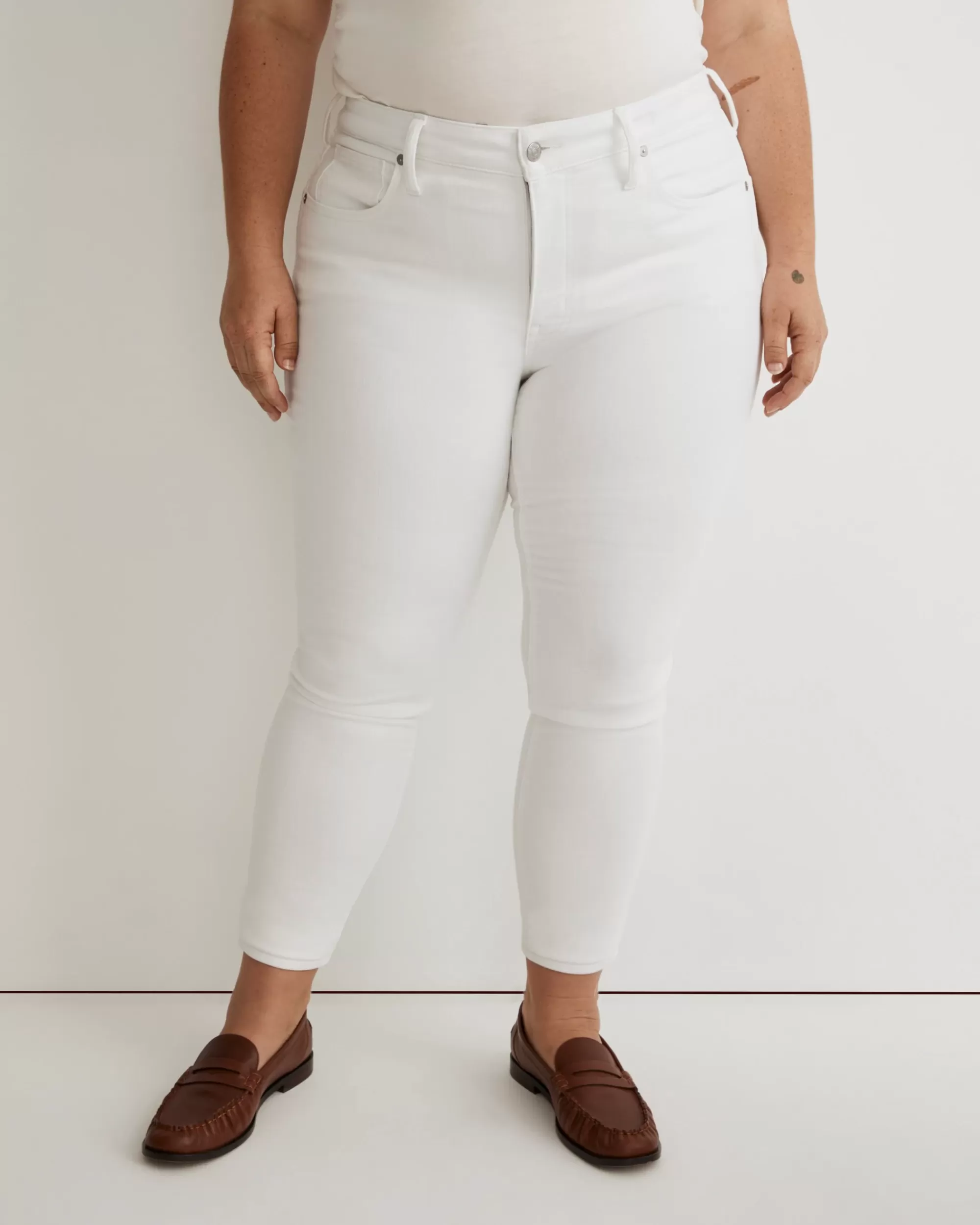 Madewell Skinny Jeans>Mid-Rise Skinny Crop Jeans In Pure White