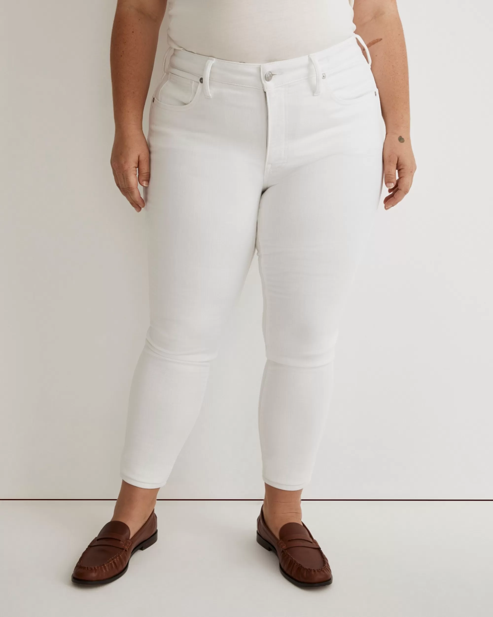 Madewell Jeans>Mid-Rise Skinny Crop Jeans In Pure White