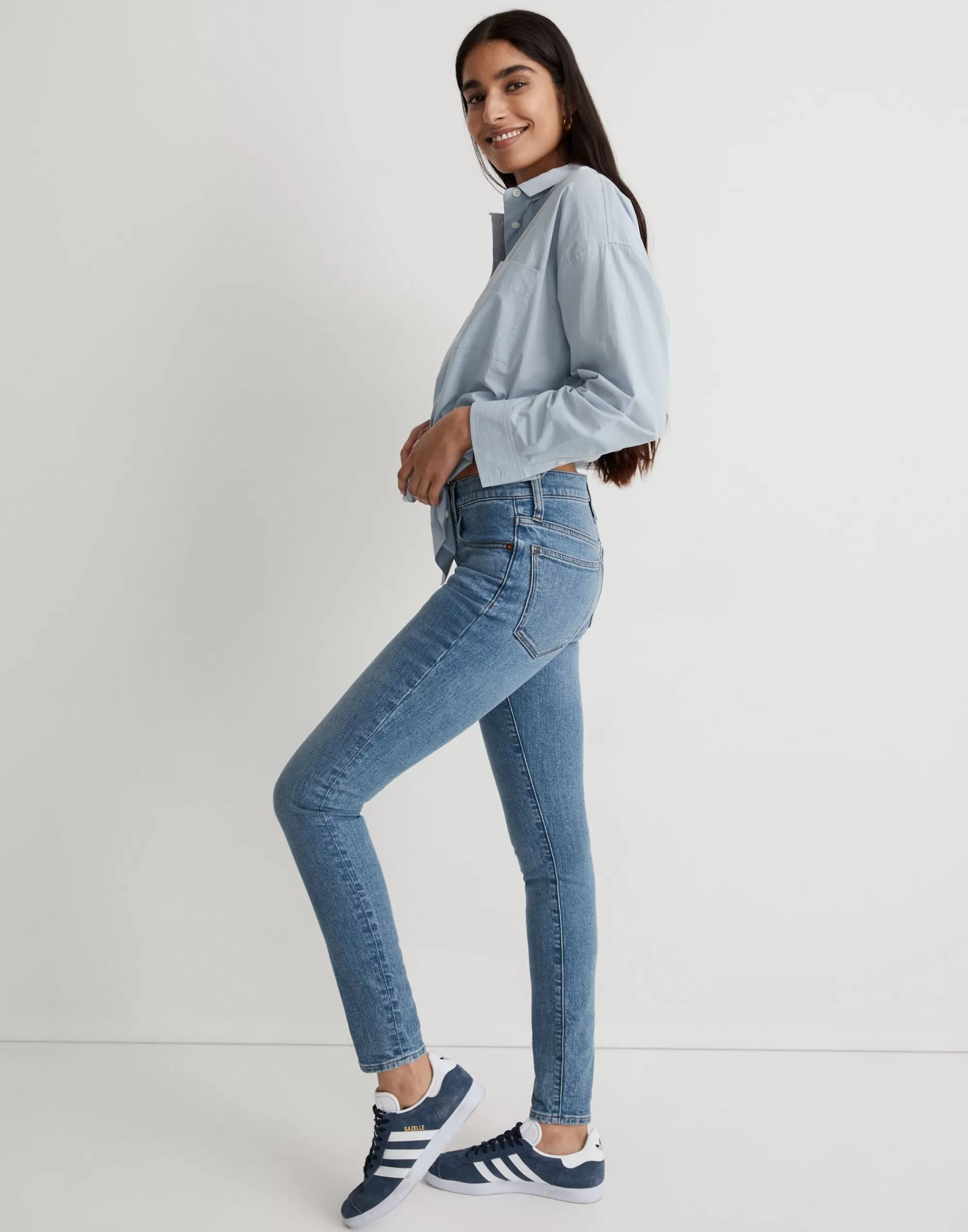 Madewell Skinny Jeans>Mid-Rise Skinny Jeans In Cloverdale Wash