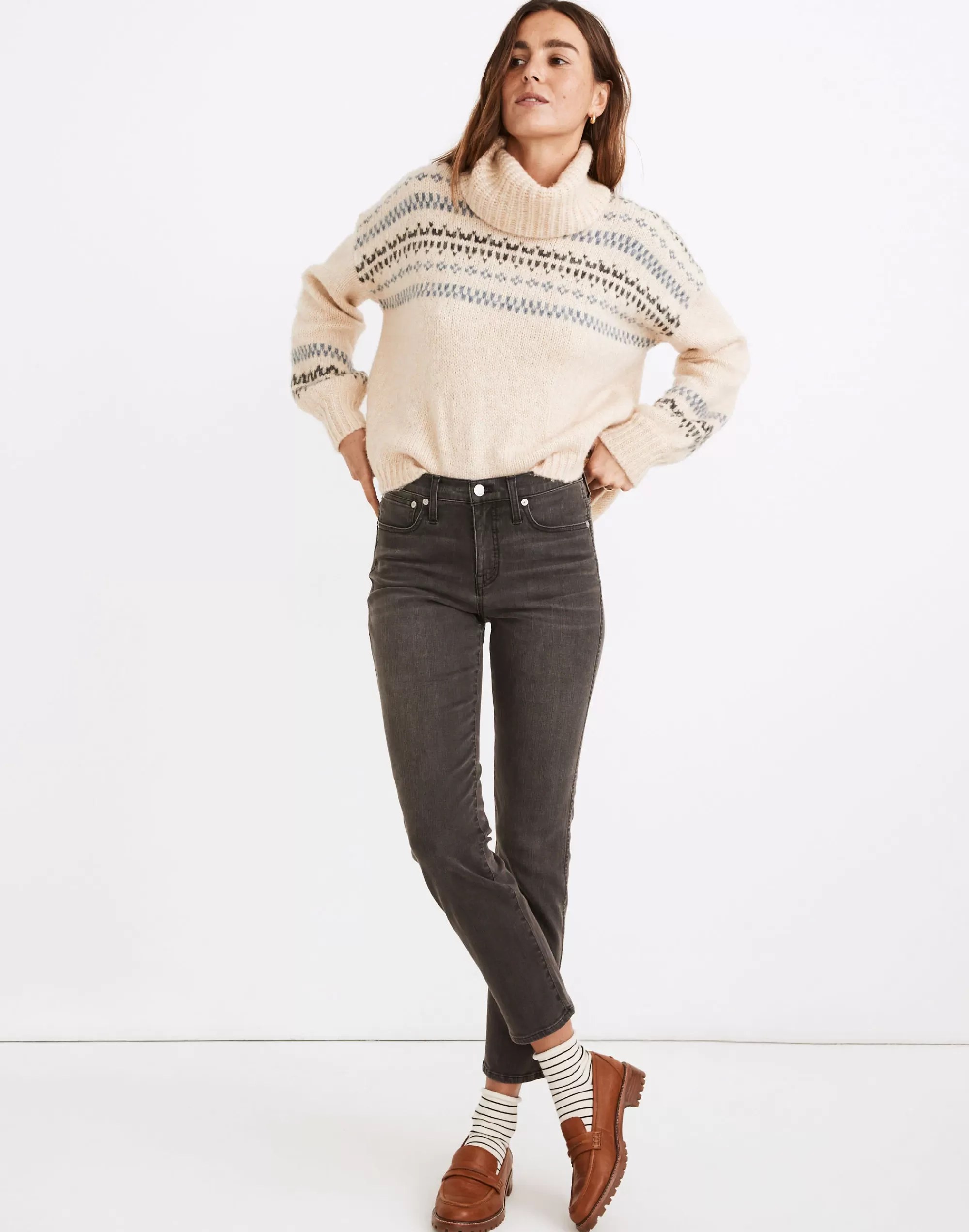 Madewell Straight-Leg Jeans>Mid-Rise Stovepipe Jeans In Bridley Wash