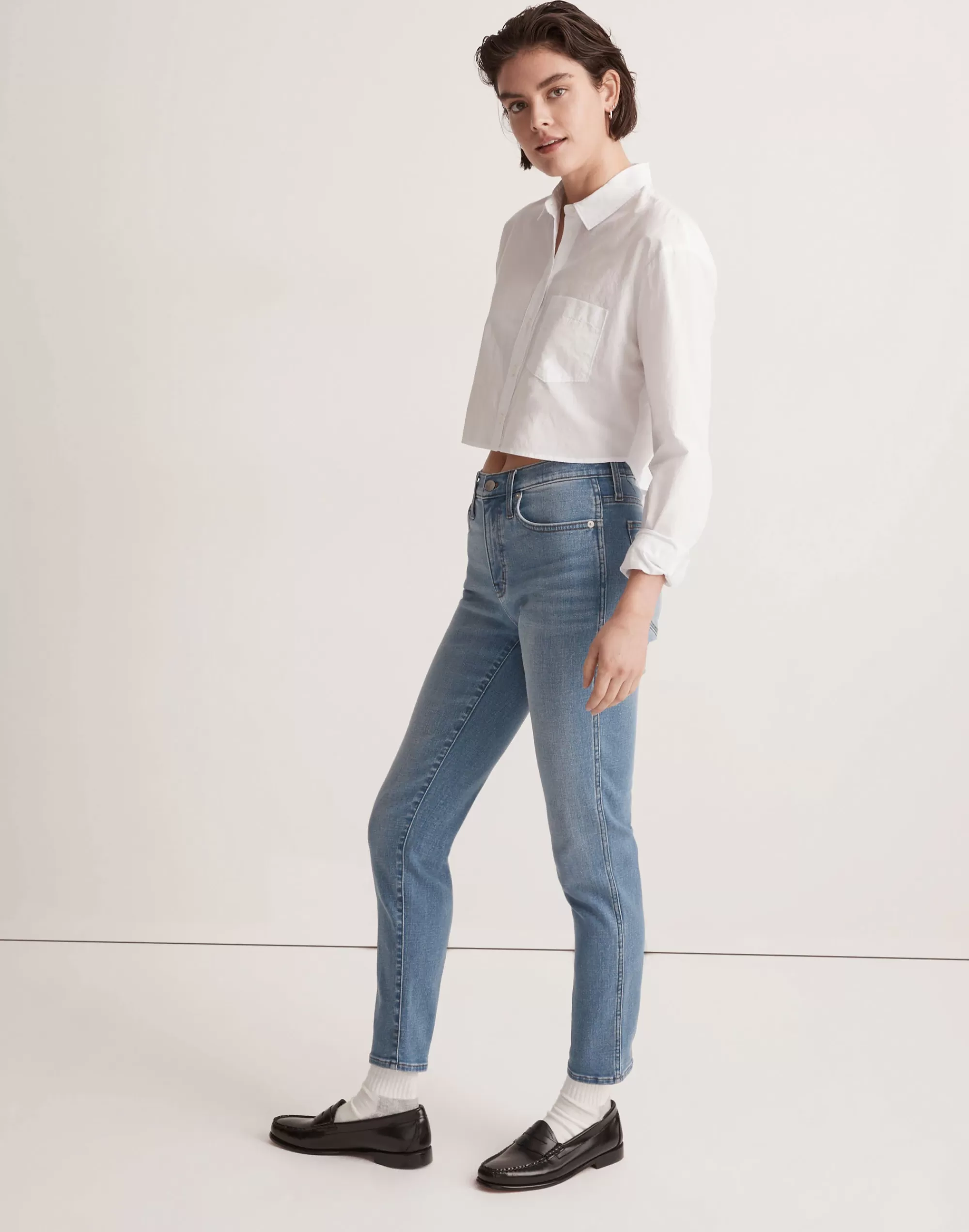 Madewell Jeans>Mid-Rise Stovepipe Jeans In Skyford Wash