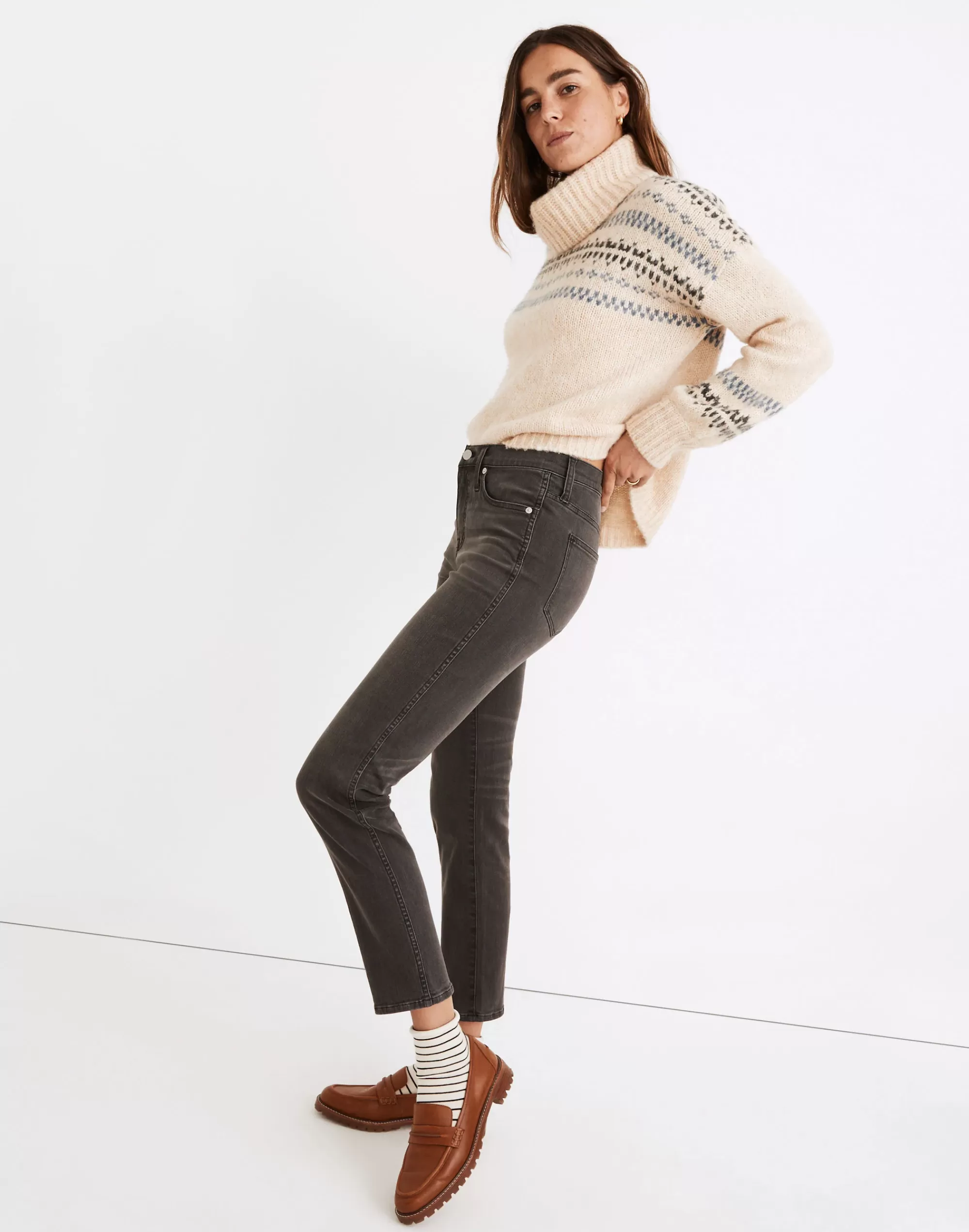 Madewell Straight-Leg Jeans>Mid-Rise Stovepipe Jeans In Bridley Wash